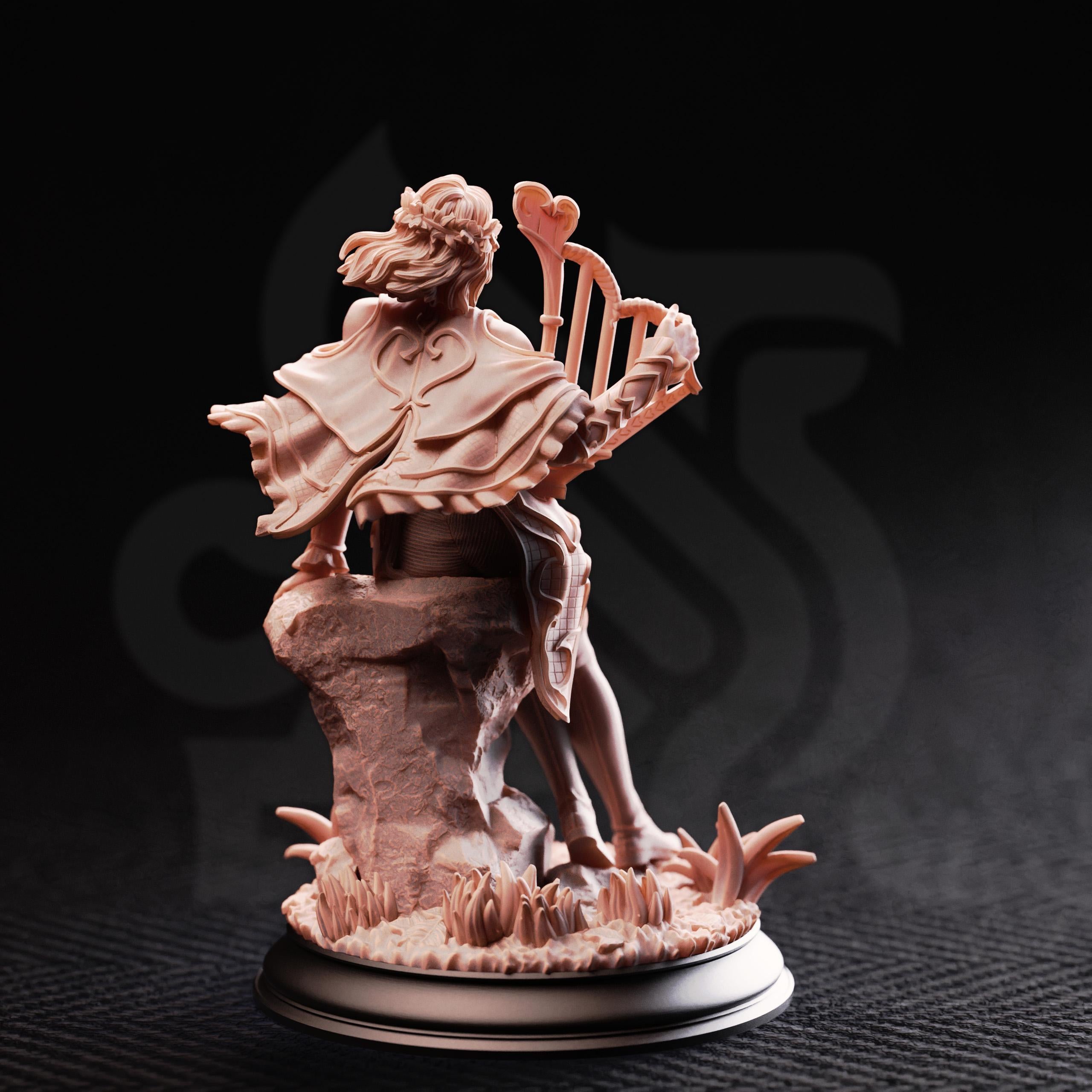 Mabel Bard of Hearts Elf Mage DND Miniature | 32mm Resin RPG Dungeons and Dragons