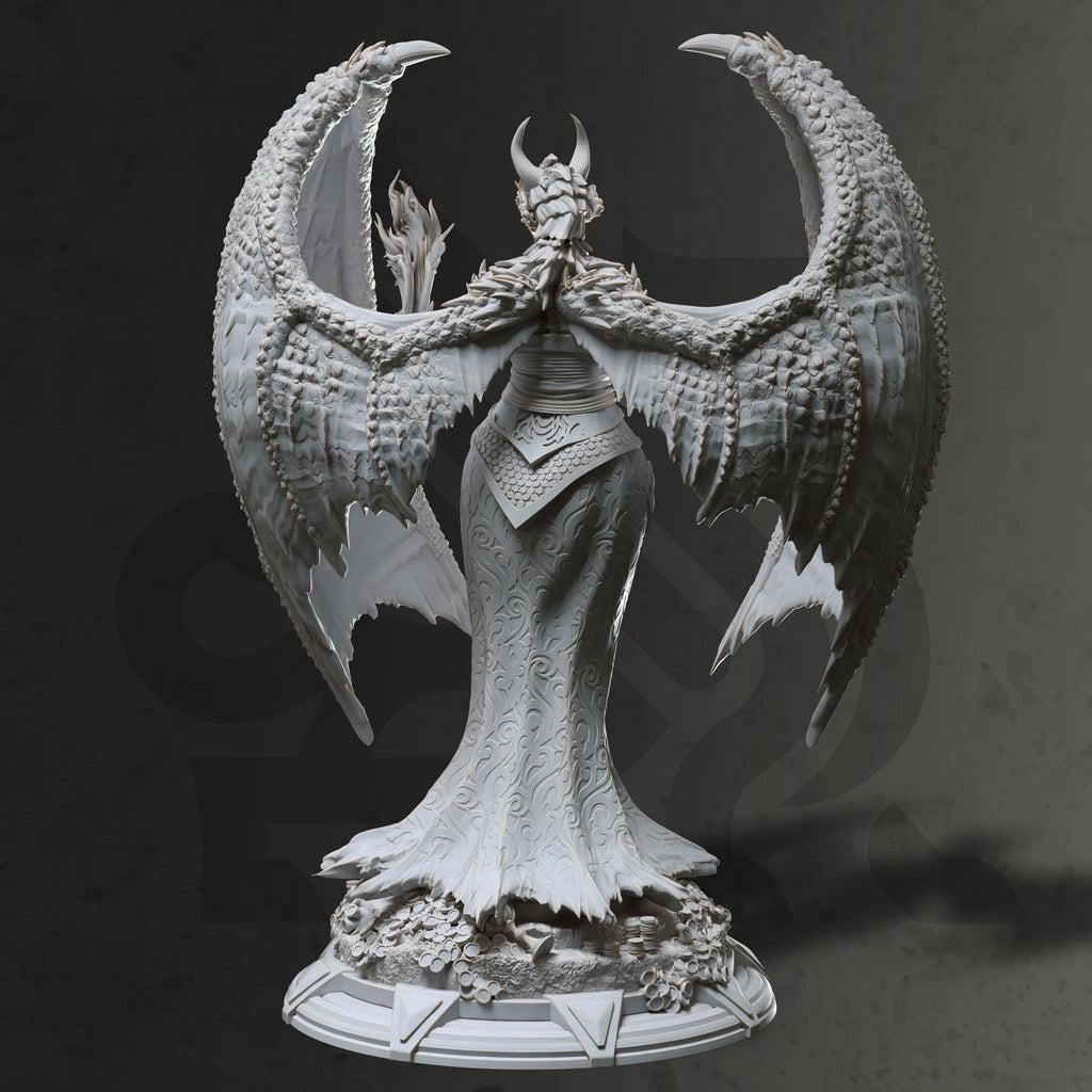 Tharvaya | Female Dragonborn Warlock Mage Wizard Sorcerer | 32mm / 28mm / 75mm | Ideal for Tabletop RPGs | Dungeons and Dragons - Dm Stash