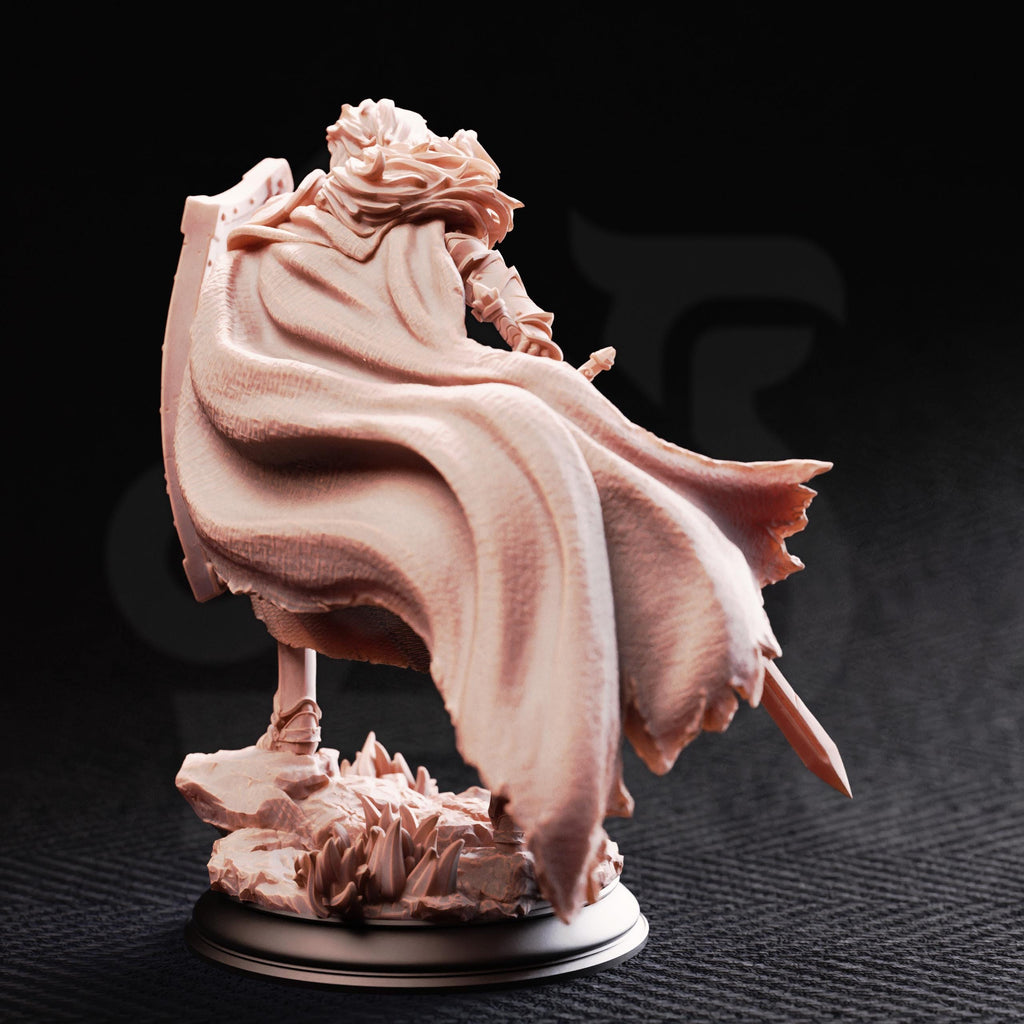 Lydia the Untarnished Paladin Fighter DND Miniature | 32mm Resin RPG Figure Dungeons and Dragons