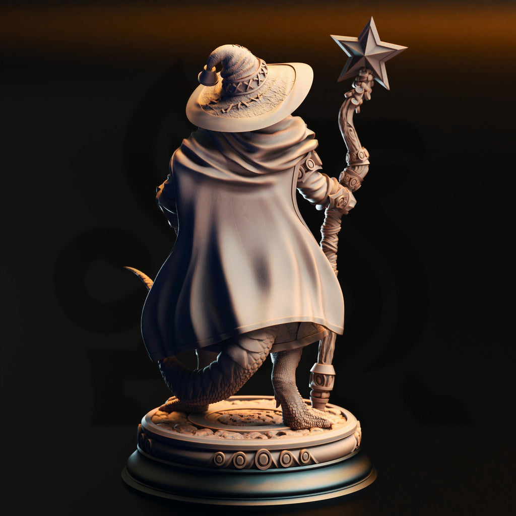 Ozmandi Starborn | Dragonborn Mage Wizard Sorcerer | 32mm / 28mm / 75mm | Ideal for Tabletop RPGs | Dungeons and Dragons - Dm Stash
