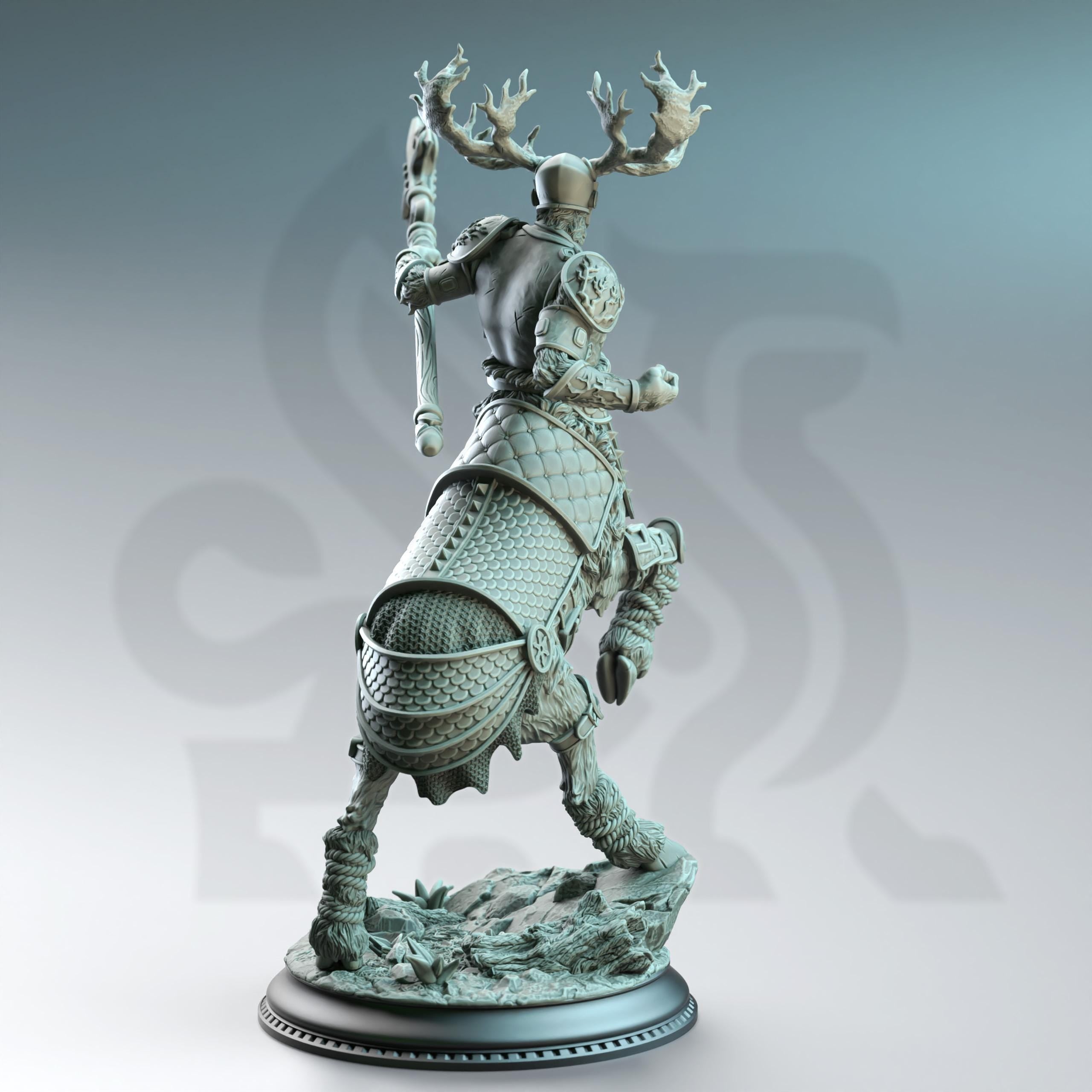 Gungnir Of House Jernbark | Centaur Fighter Paladin Noble | 32mm / 28mm / 75mm | Ideal for Tabletop RPGs | Dungeons and Dragons - Dm Stash