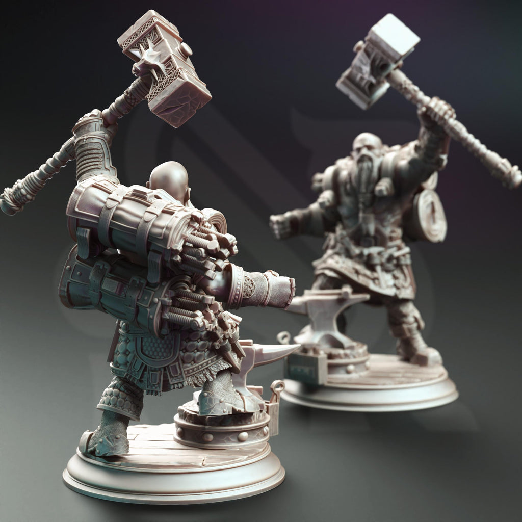 Lochren Hammerfist | Dwarf Duergar Artificer Blacksmith NPC | 32mm / 28mm / 75mm | Ideal for Tabletop RPGs | Dungeons and Dragons - Dm Stash