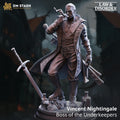 Vincent Nightingale Rogue Duelist Fighter DND Miniature | 32mm Resin RPG Figure Dungeons and Dragons