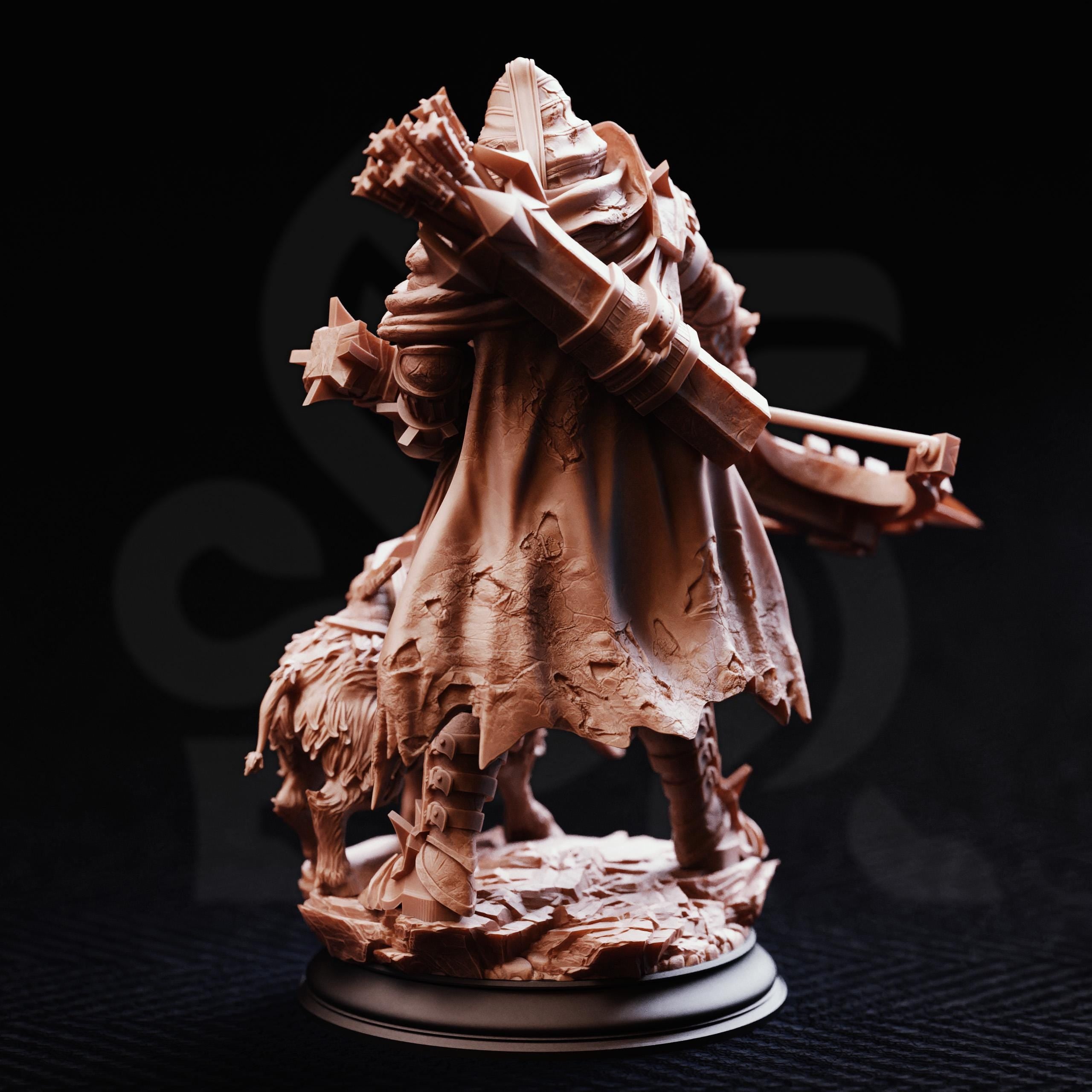 Brox | Orc Beastmaster Ranger Druid Fighter  | 32mm / 28mm / 75mm | Ideal for Tabletop RPGs | Dungeons and Dragons - Dm Stash