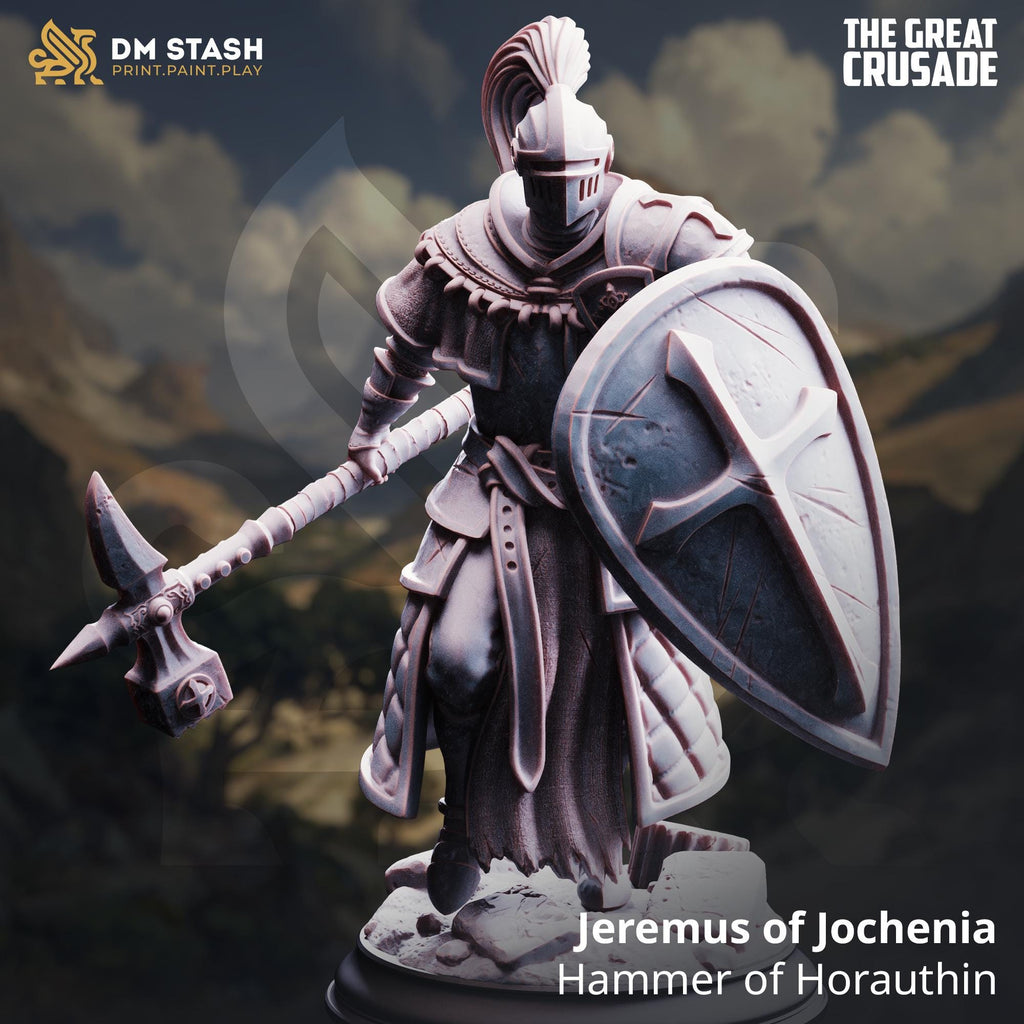 Jeremus Of Jochenia | Human Elf Fighter Paladin | 32mm / 28mm / 75mm | Ideal for Tabletop RPGs | Dungeons and Dragons - Dm Stash