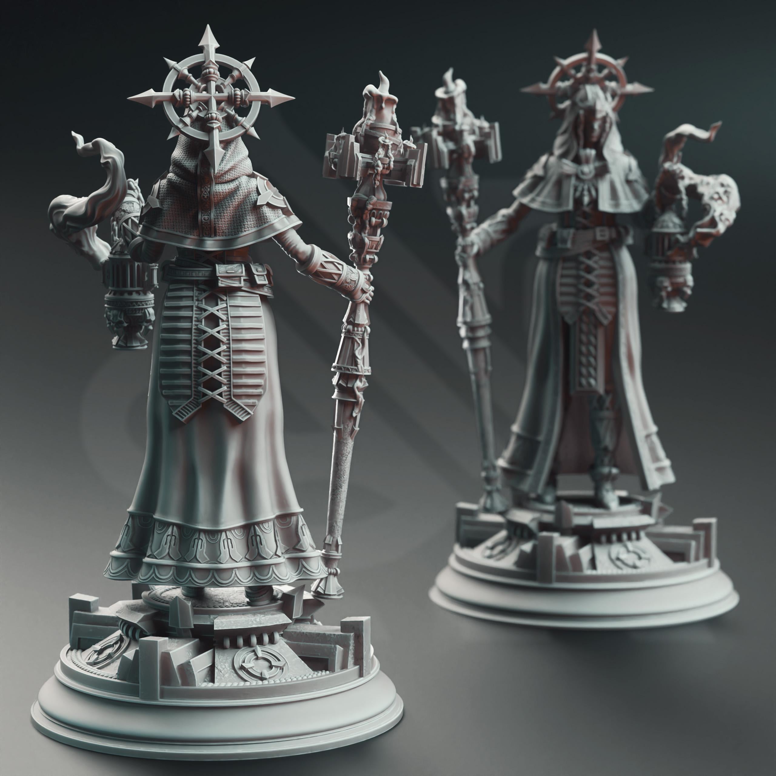 Amelie Saffron | Cleric, Mage, Paladin DND Miniature | 32mm Resin RPG Figure Dungeons and Dragons
