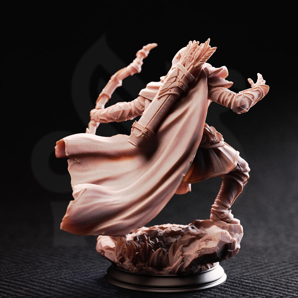 Indua'ne Viverik Drow Ranger DND Miniature | 32mm Resin RPG Figure Dungeons and Dragons