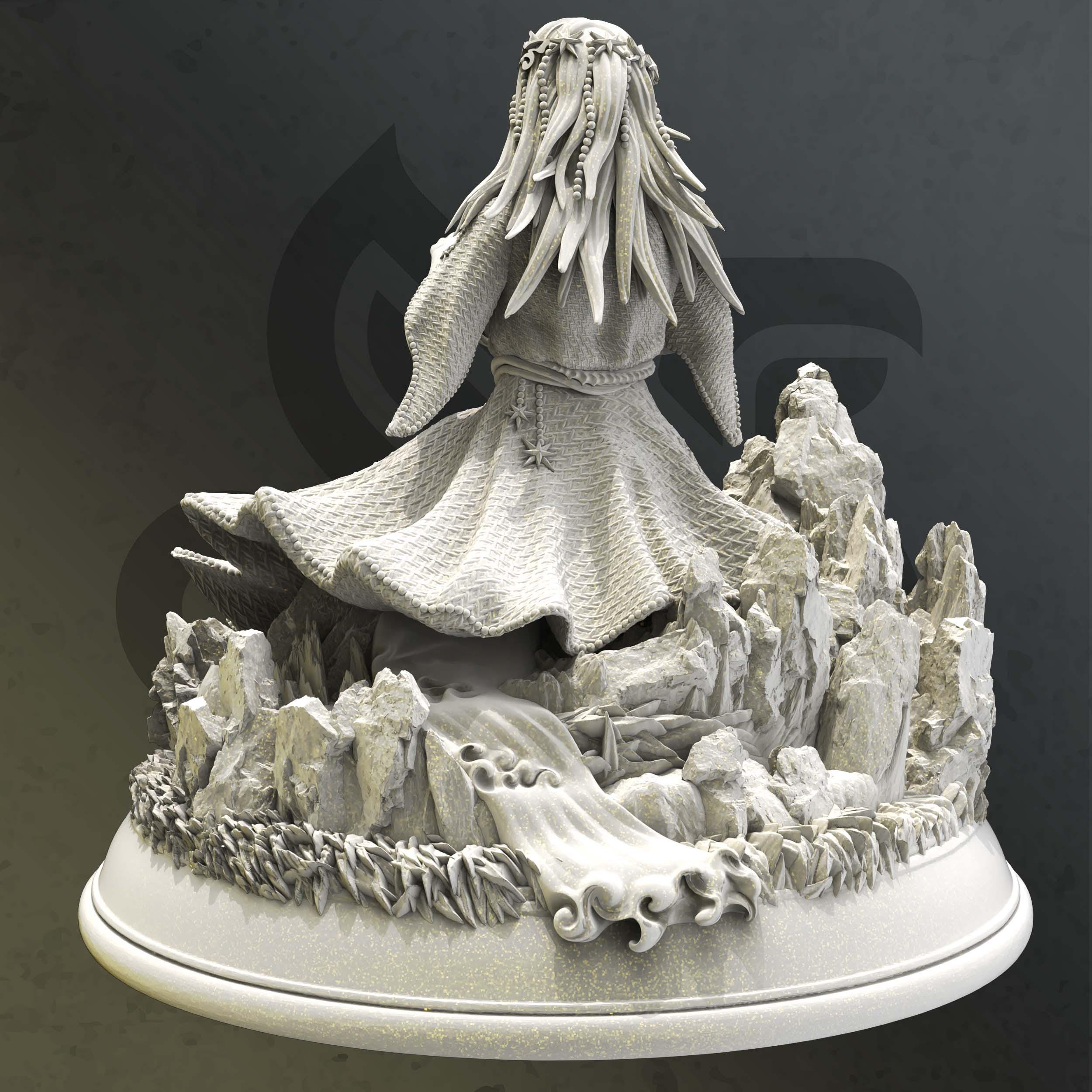Minera Female Mage DND Miniature | 32mm Resin RPG Figure Dungeons and Dragons