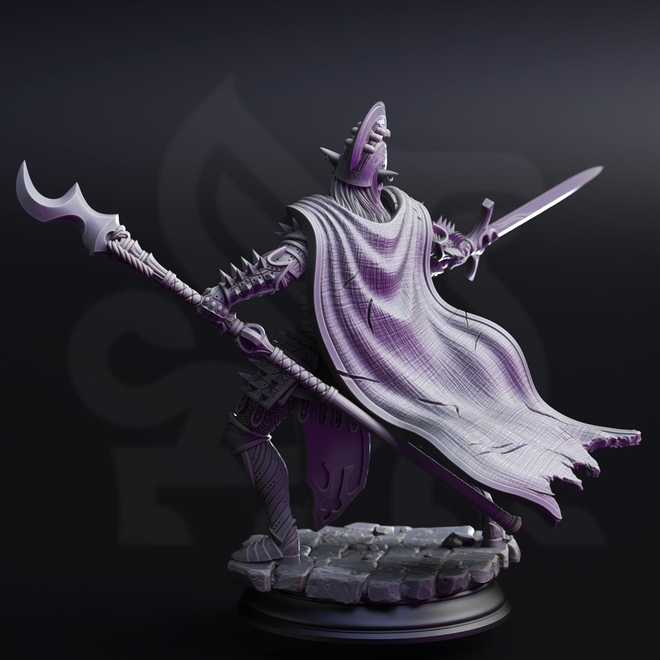 The Ordained | Drow Dark Elf Paladin Fighter | 32mm / 28mm / 75mm | Ideal for Tabletop RPGs | Dungeons and Dragons - Dm Stash