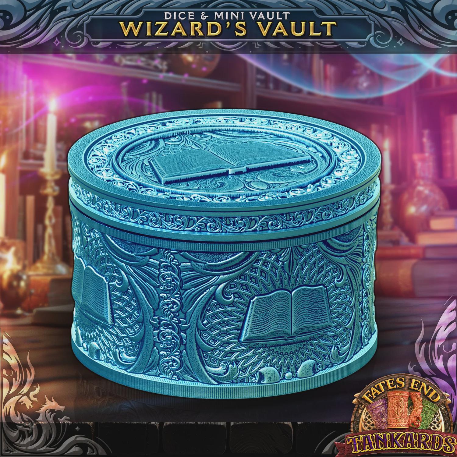 Wizard’s Vault Dice Storage | Secure Screw-Top Dice Box | DND Dice Holder | Fantasy Dice Vault for Tabletop RPG | Holds 1 Set