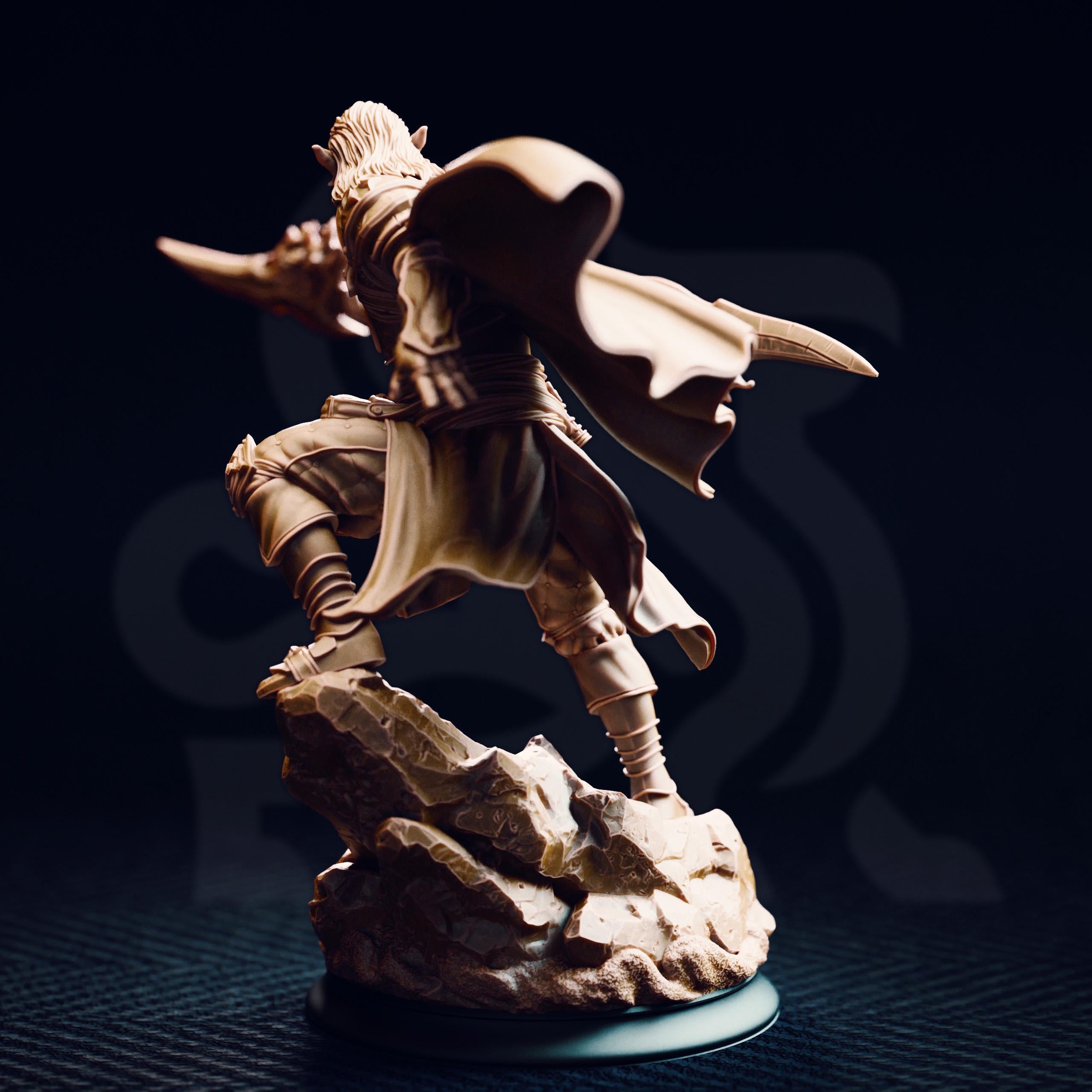 Reyvith The Valiant | Elf Fighter Paladin | 32mm / 28mm / 75mm | Ideal for Tabletop RPGs | Dungeons and Dragons - Dm Stash