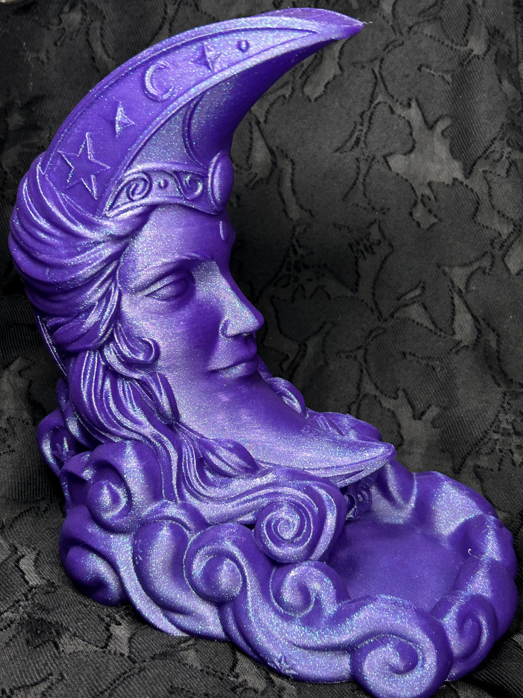 Moon Maiden Dice Tower | Celestial Dice Tower for DND | Fantasy Moon Goddess Dice Roller | Whimsical Tabletop RPG Accessory