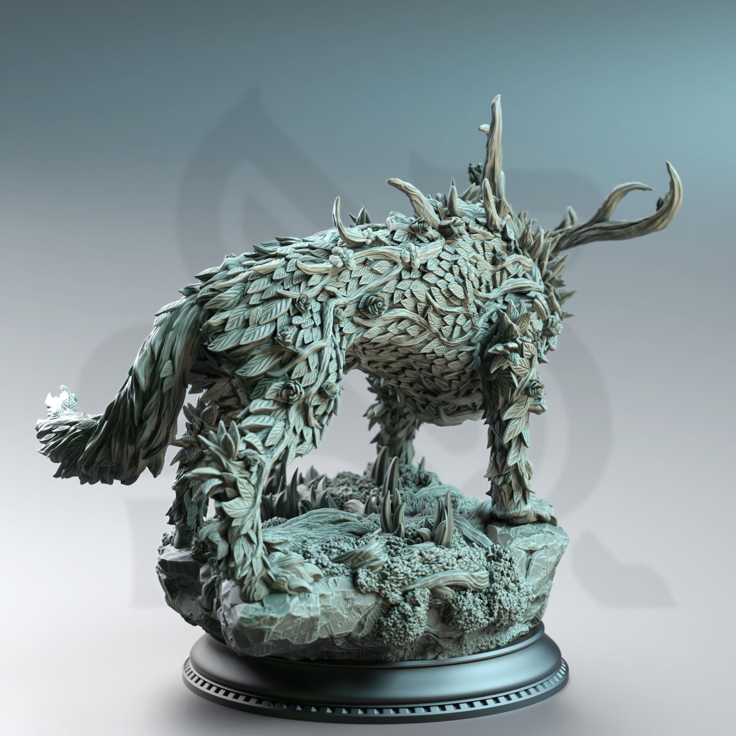 Feytouched Direwolf  | Faenror, DND Miniature | 32mm Resin RPG Figure Dungeons and Dragons
