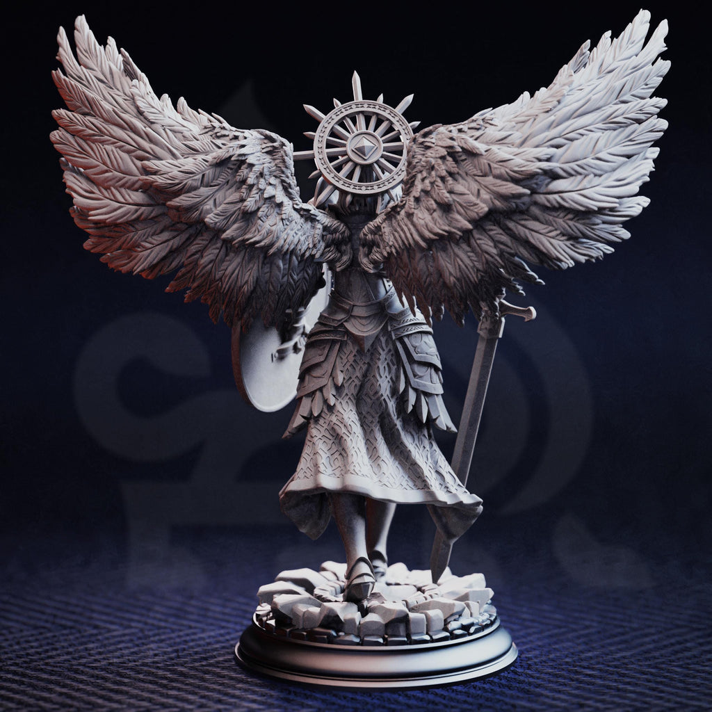 Soleria The Judge Angelic Paladin DND Miniature | 32mm Resin RPG Figure Dungeons and Dragons