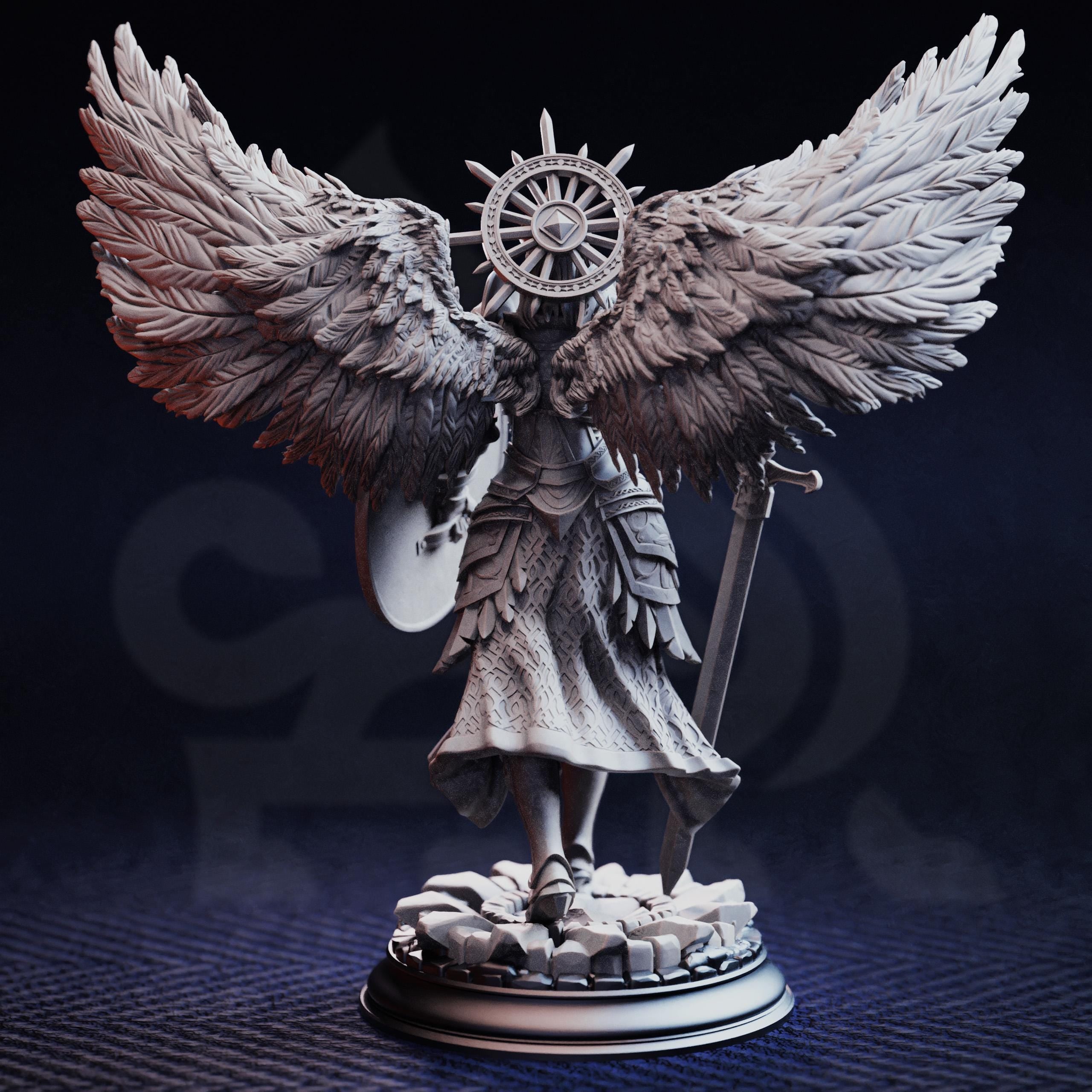 Soleria The Judge Angelic Paladin DND Miniature | 32mm Resin RPG Figure Dungeons and Dragons