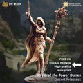 Illysia Of The Tower Dunes | Female Elf Mage Cleric Wizard | 32mm / 28mm / 75mm | Ideal for Tabletop RPGs | Dungeons and Dragons - Dm Stash