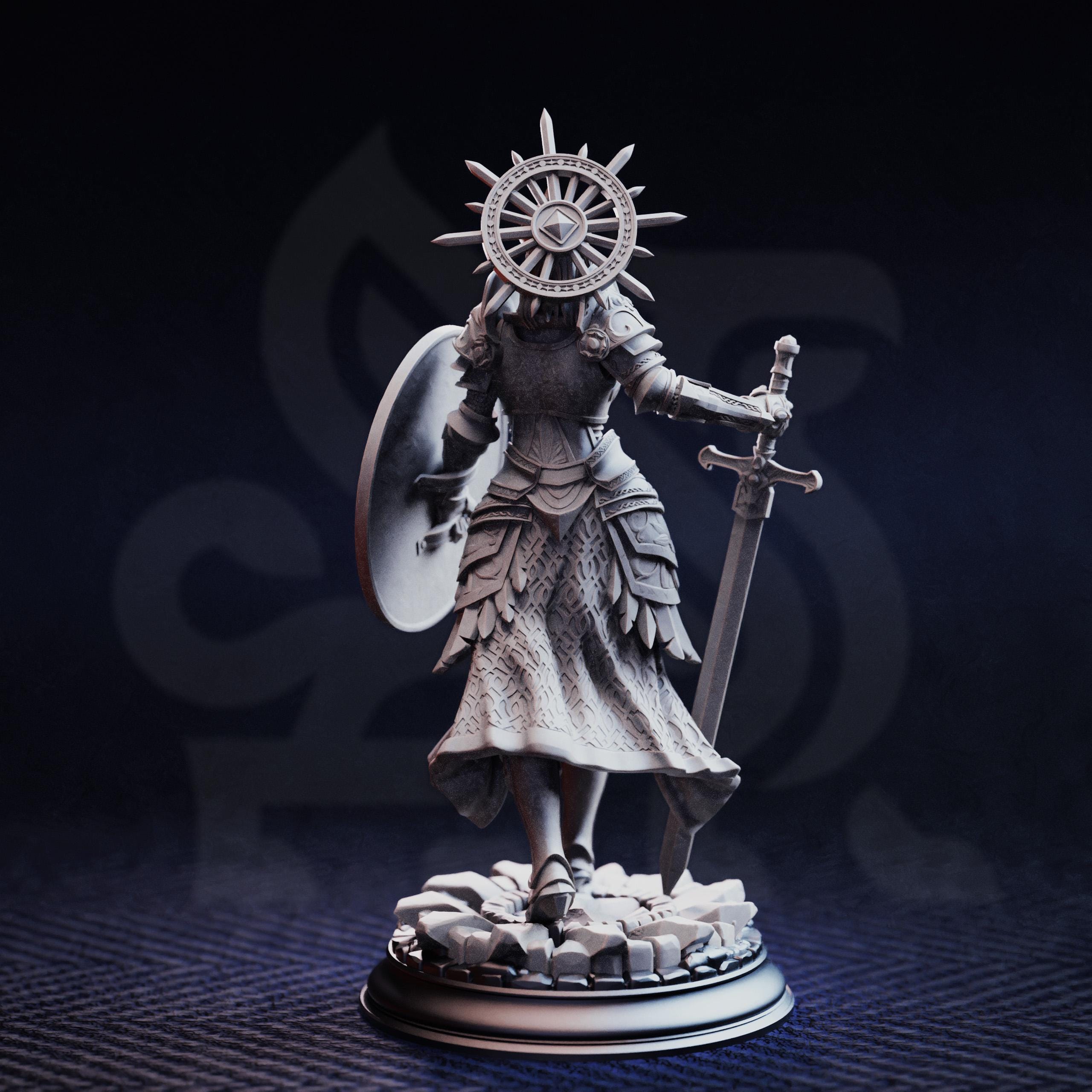Soleria The Judge Paladin DND Miniature | 32mm Resin RPG Figure Dungeons and Dragons