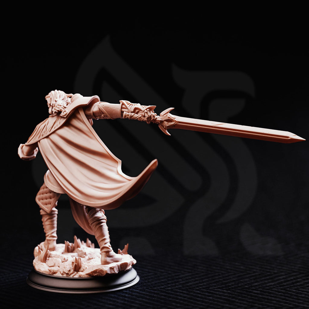Illarian | Male Human Fighter Barbarian Paladin | 32mm / 28mm / 75mm | Ideal for Tabletop RPGs | Dungeons and Dragons - Dm Stash