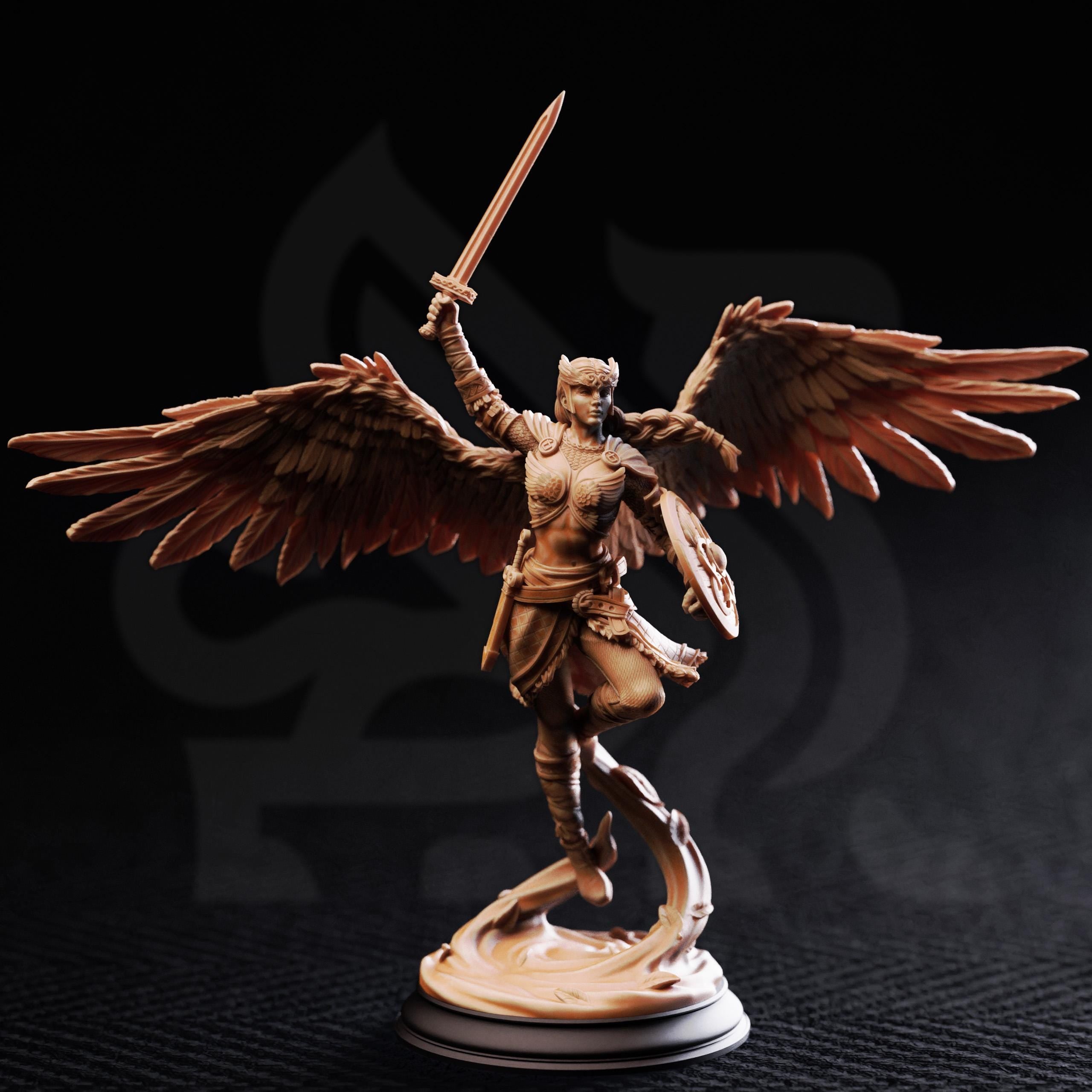 Daughter Of Death | Aasimar Paladin DND Miniature | 32mm Resin RPG Figure Dungeons and Dragons