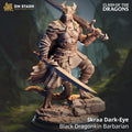 Skraa Dark Eye | Dragonborn Barbarian | 32mm / 28mm / 75mm | Ideal for Tabletop RPGs | Dungeons and Dragons - Dm Stash
