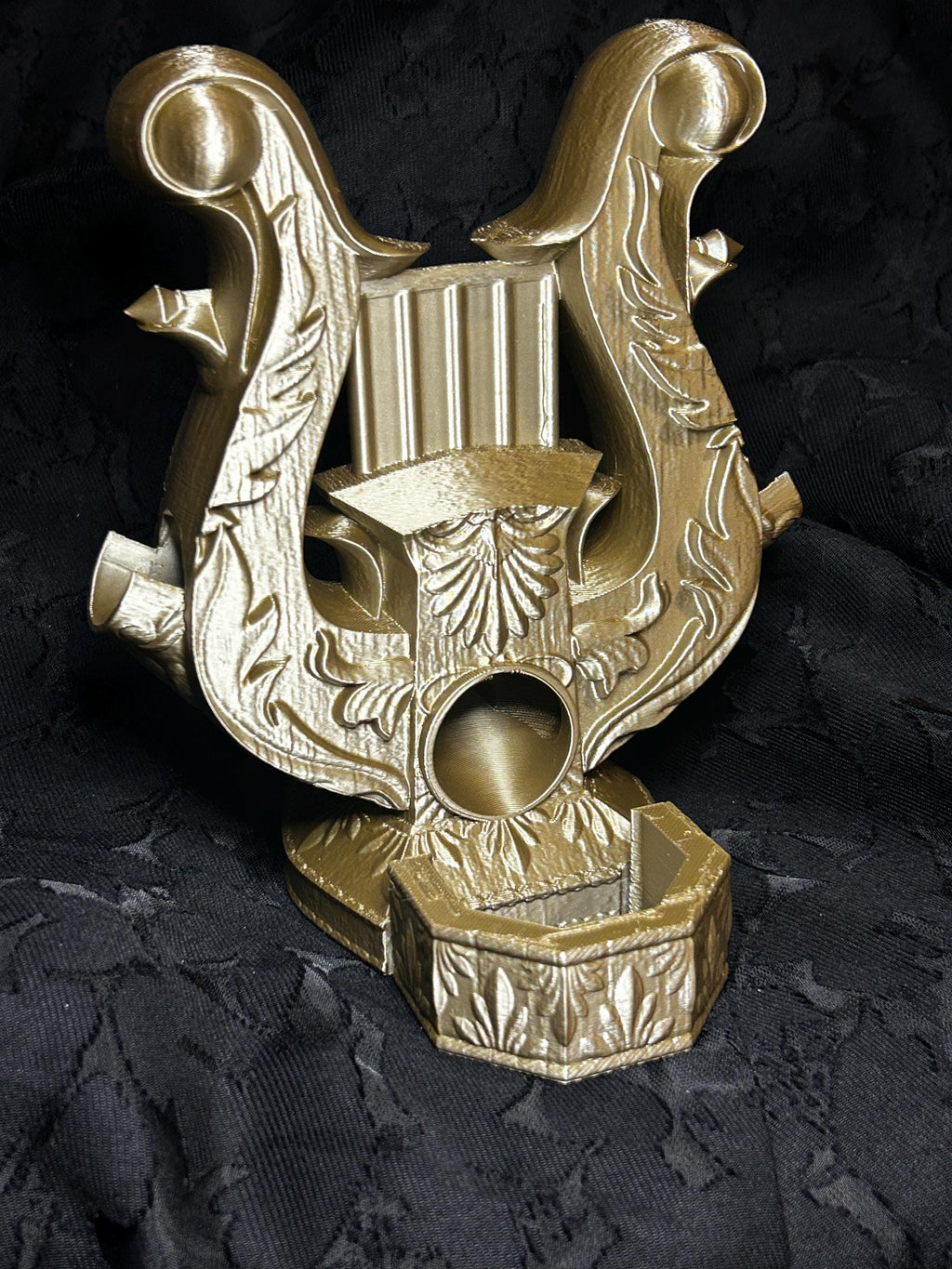Fantasy Lyre Dice Tower | Bard Dice Roller for DND | Musical Dice Tower | Tabletop RPG Gift | Dungeons and Dragons Accessory