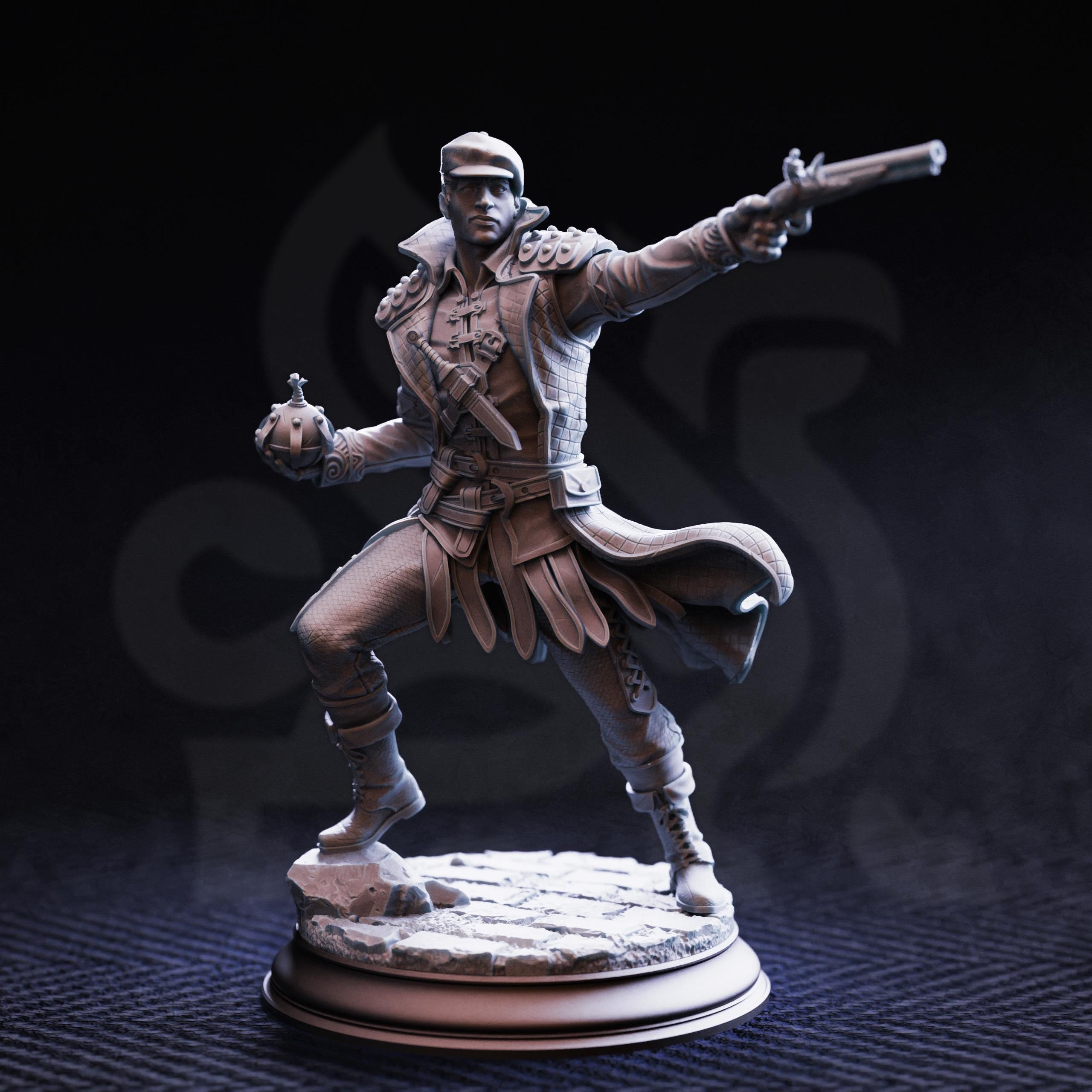 Underkeep Soldier Gunslinger DND Miniature | 32mm Resin RPG Figure Dungeons and Dragons