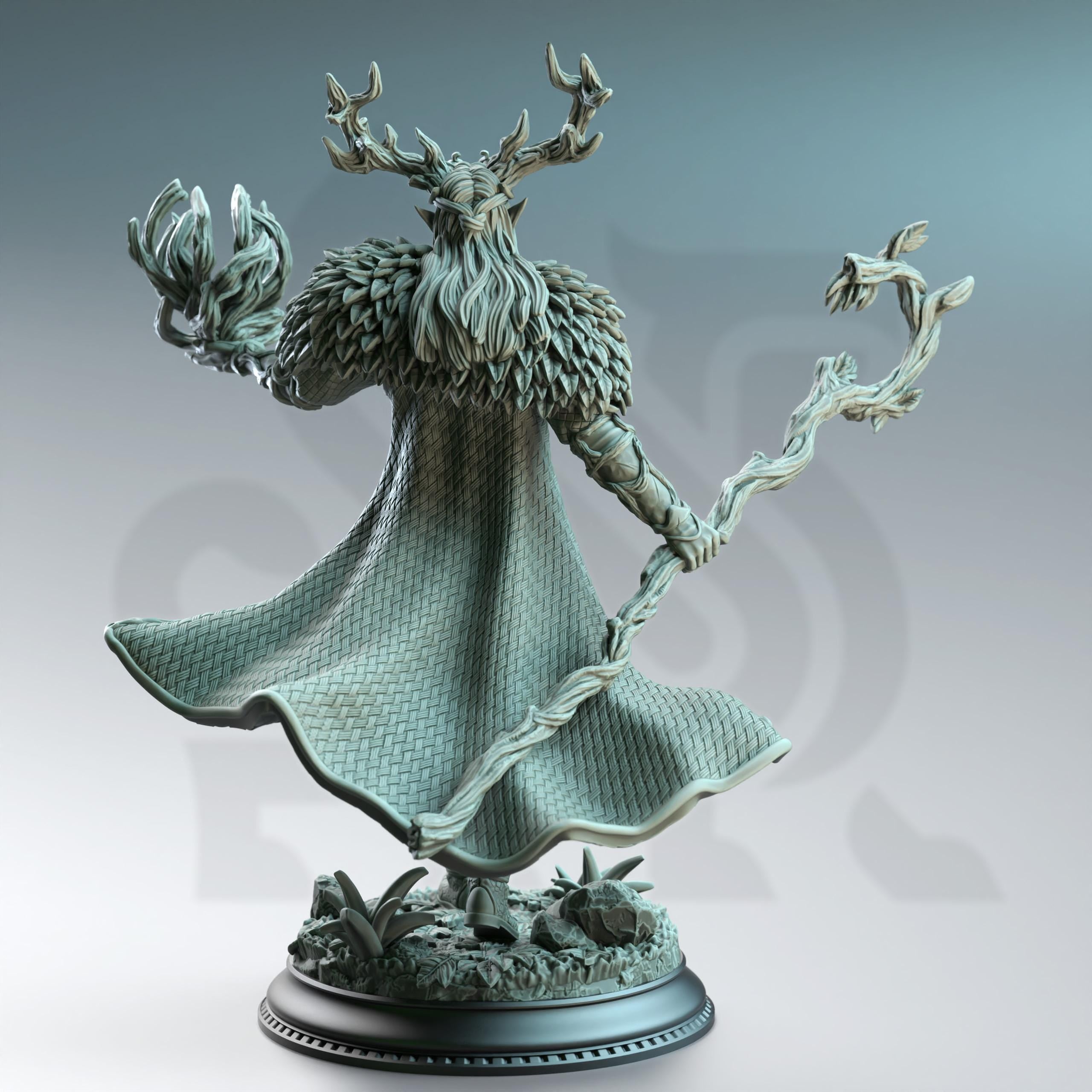 Pontifrax The Emerald Eyed | Elf Wizard Archfey | 32mm / 28mm / 75mm | Ideal for Tabletop RPGs | Dungeons and Dragons - Dm Stash