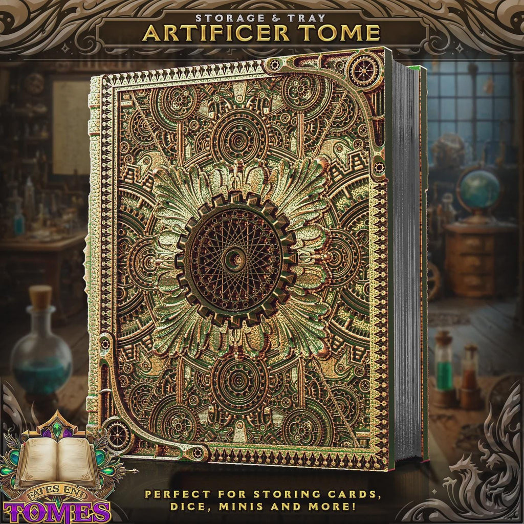 Artificer Dice Tower Book | Dungeons & Dragons Dice Storage Tome | RPG Dice Tray | Bardic Gift | TTRPG Accessory Organiser