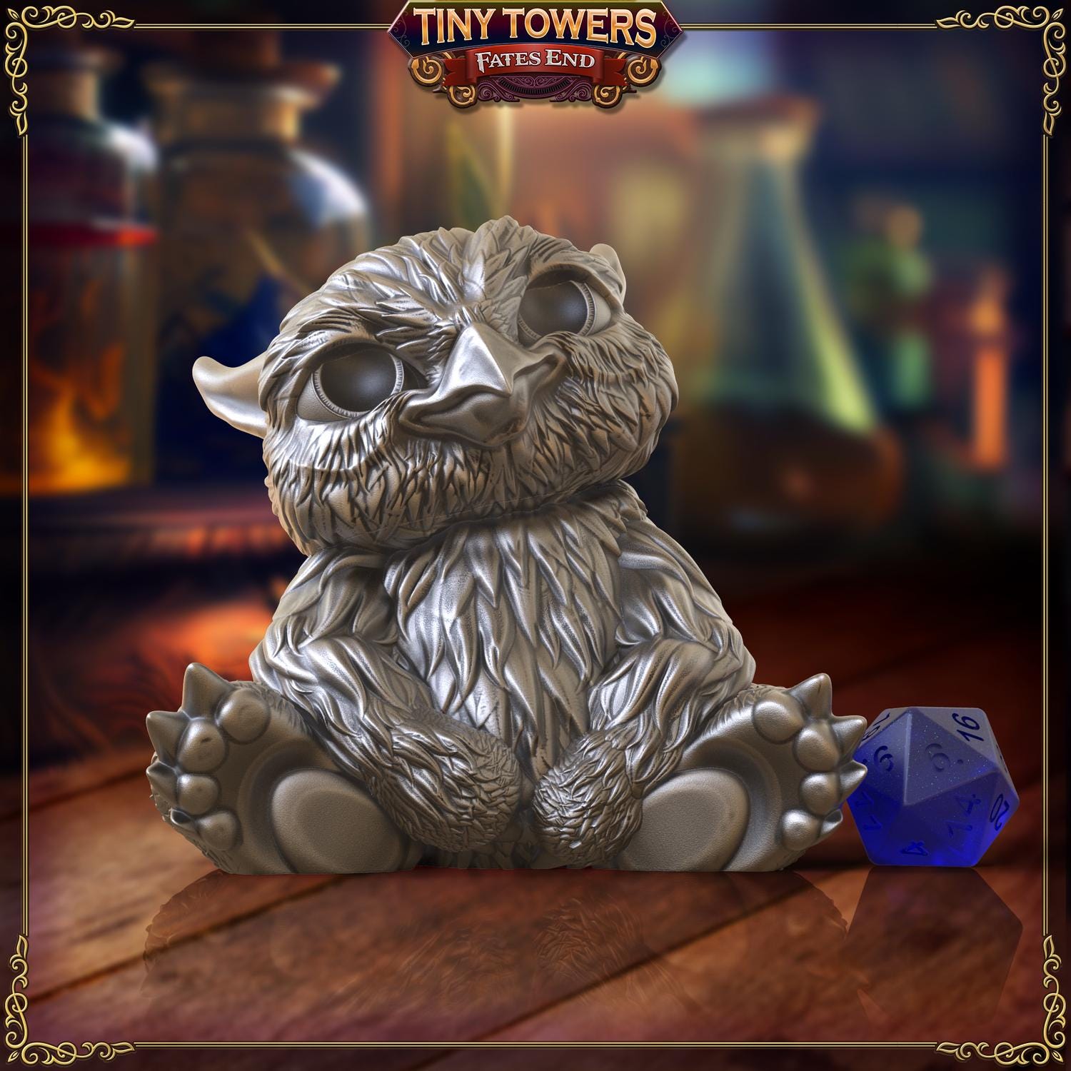 Baby Owlbear Dice Vault | Cute DND Dice Holder | Owlbear Dice Storage Box | Fantasy Dice Case | Holds 1 Dice Set | DND Gift