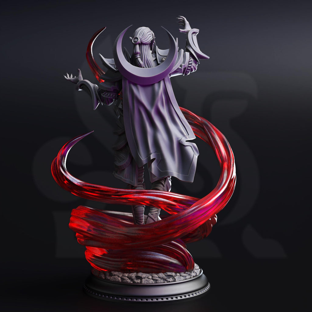 Ilvos Drak'thin | Male Drow Dark Elf Mage Wizard Sorcerer| 32mm / 28mm / 75mm | Ideal for Tabletop RPGs | Dungeons and Dragons - Dm Stash