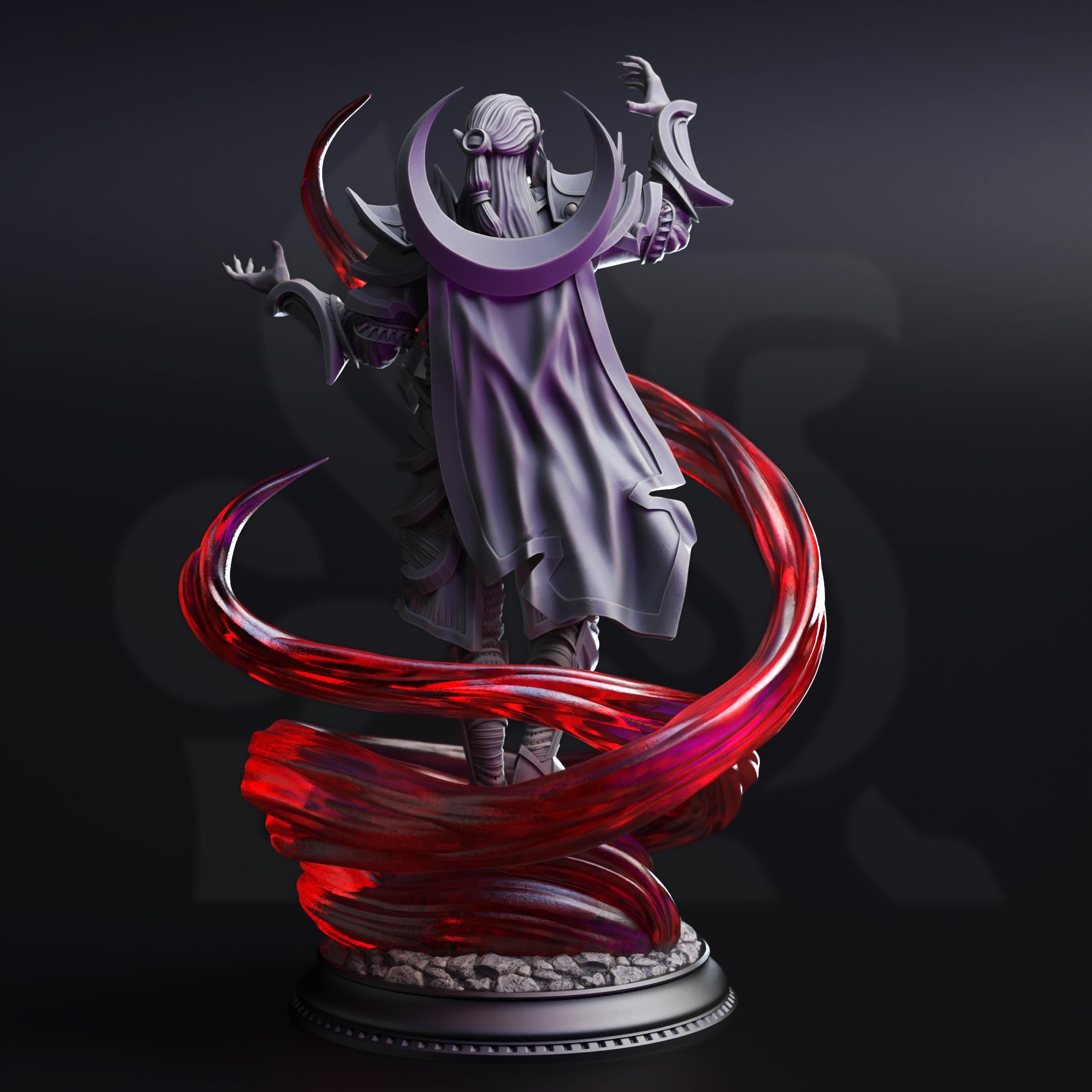 Ilvos Drak'thin | Male Drow Dark Elf Mage Wizard Sorcerer| 32mm / 28mm / 75mm | Ideal for Tabletop RPGs | Dungeons and Dragons - Dm Stash
