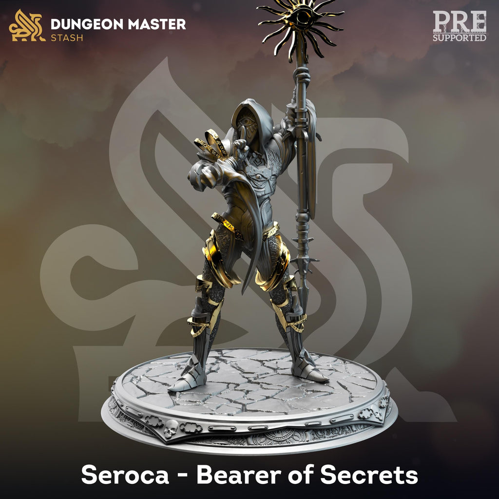 Seroca Bearer Of Secrets | Warforged Cleric Mage Warlock NPC| 32mm / 28mm / 75mm | Ideal for Tabletop RPGs | Dungeons and Dragons - Dm Stash