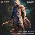 Gelzik Pad-Foot | Dragonborn Ranger | 32mm / 28mm / 75mm | Ideal for Tabletop RPGs | Dungeons and Dragons - Dm Stash