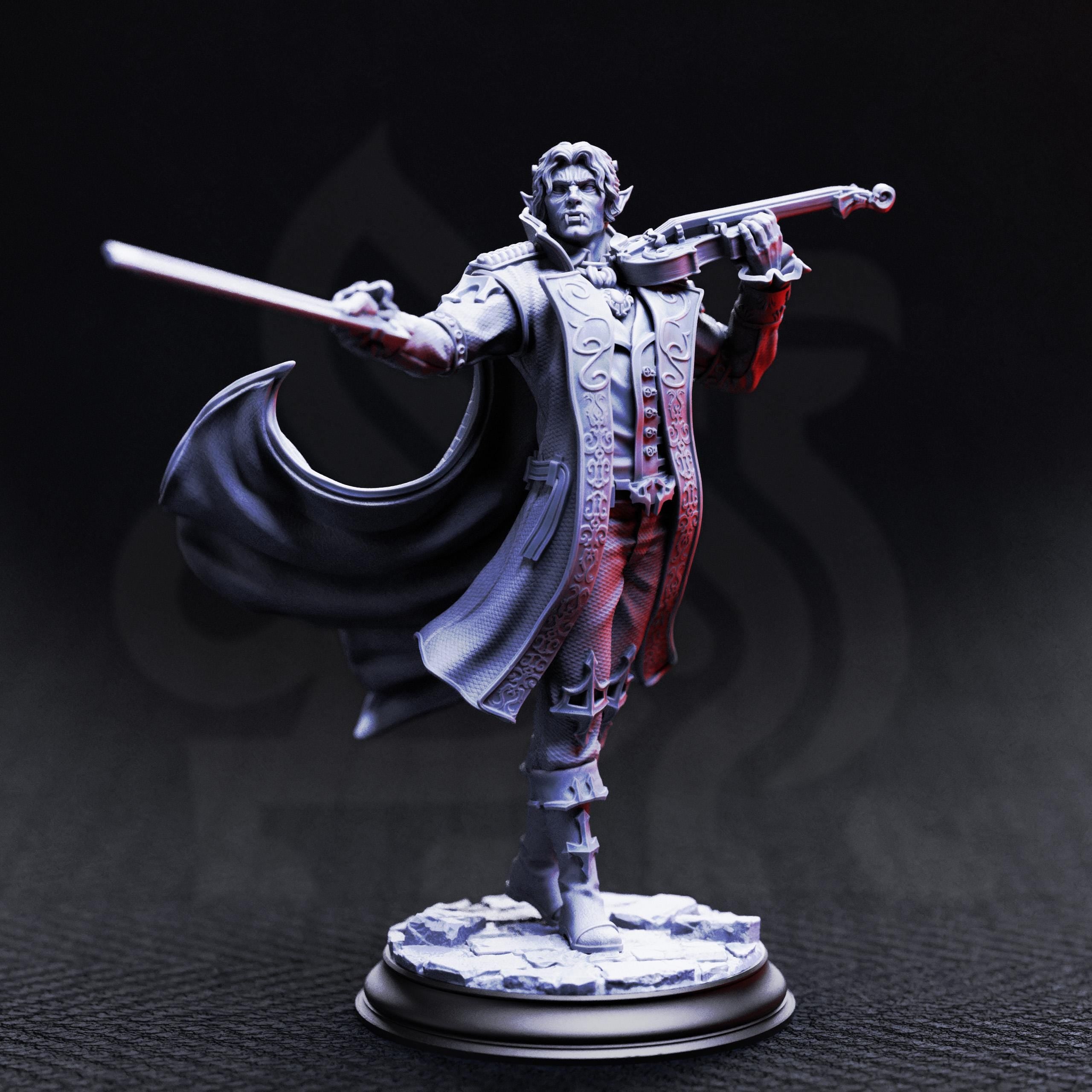 Vampire Socialite | Vampire Noble Bard Curse Of Strahd | 32mm / 28mm / 75mm | Ideal for Tabletop RPGs | Dungeons and Dragons - Dm Stash
