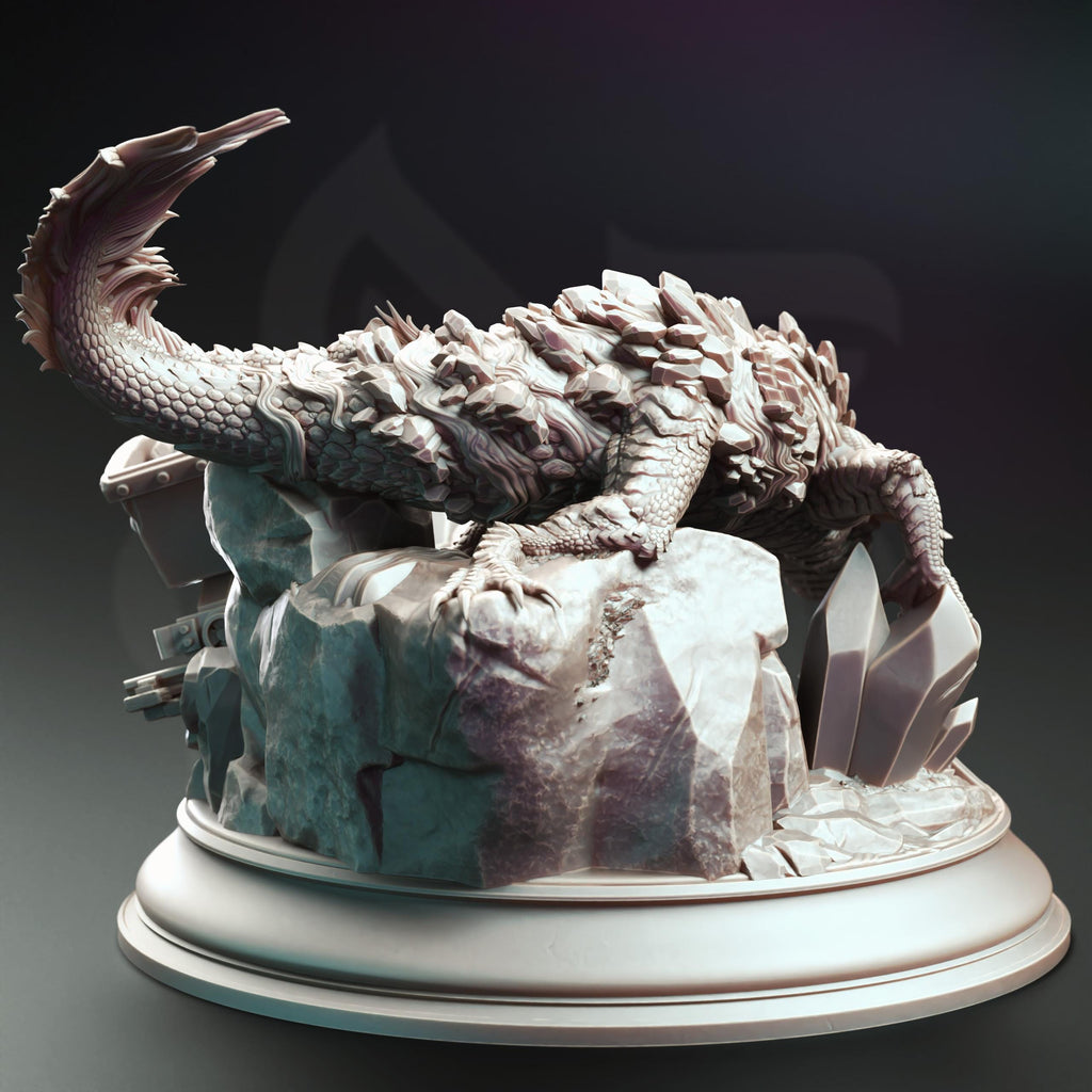 Lava Elemental Salamander | Underdark Monster Enemy | 32mm / 28mm / 75mm | Ideal for Tabletop RPGs | Dungeons and Dragons - Dm Stash