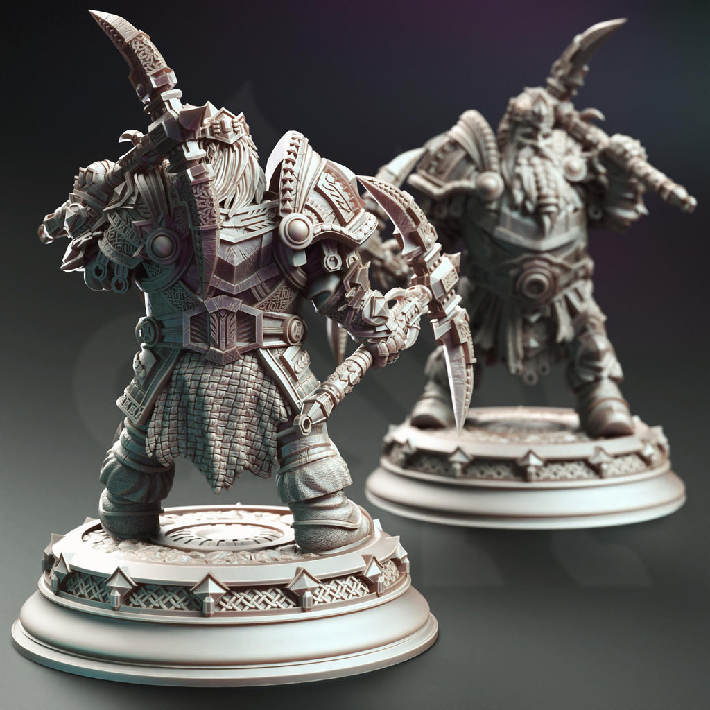 Gordrain Stonehand | Dwarf Duergar Fighter Paladin General | 32mm / 28mm / 75mm | Ideal for Tabletop RPGs | Dungeons and Dragons - Dm Stash