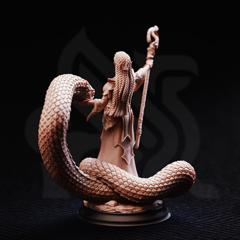 Zarya Snake Sorceress | Female Sun Elf Mage Wizard Sorcerer| 32mm / 28mm / 75mm | Ideal for Tabletop RPGs | Dungeons and Dragons - Dm Stash