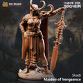 Skadi | Human Fighter Barbarian Viking Nordic Paladin| 32mm / 28mm / 75mm | Ideal for Tabletop RPGs | Dungeons and Dragons - Dm Stash
