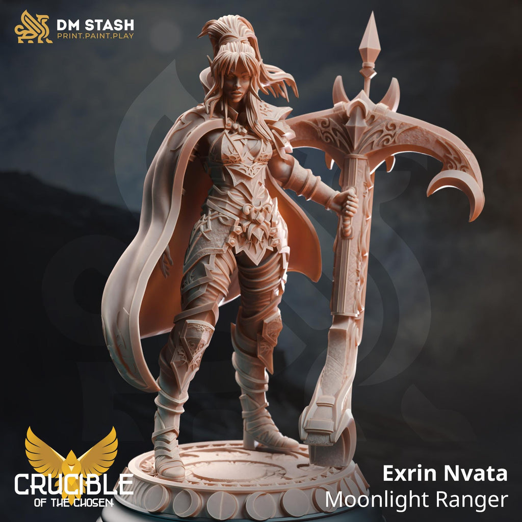 Exrin Nvata | Drow Ranger DND Miniature | 32mm Resin RPG Figure Dungeons and Dragons