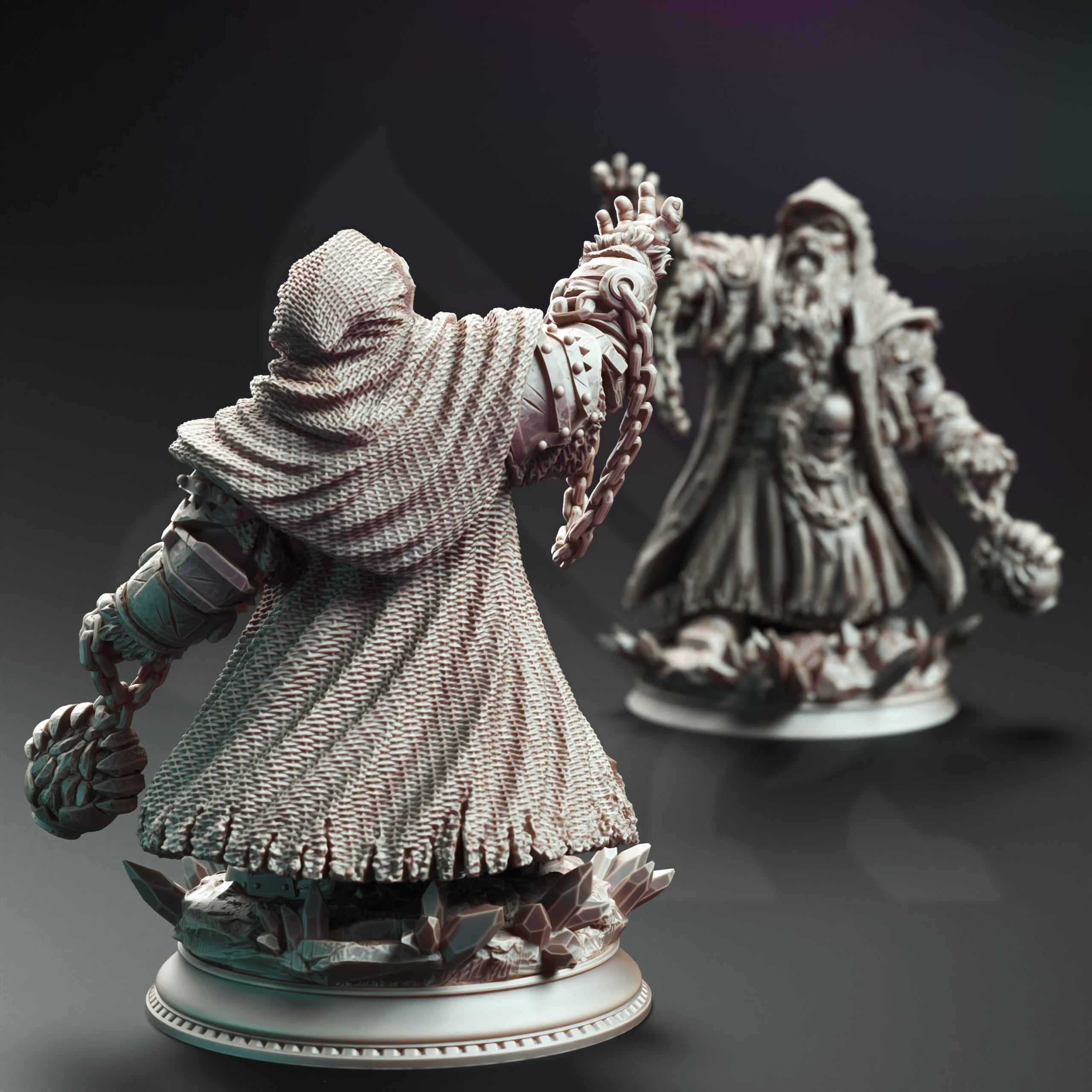 Dorgrid Rune Sorcerer | Dwarf Duergar Mage Wizard Cultist | 32mm / 28mm / 75mm | Ideal for Tabletop RPGs | Dungeons and Dragons - Dm Stash