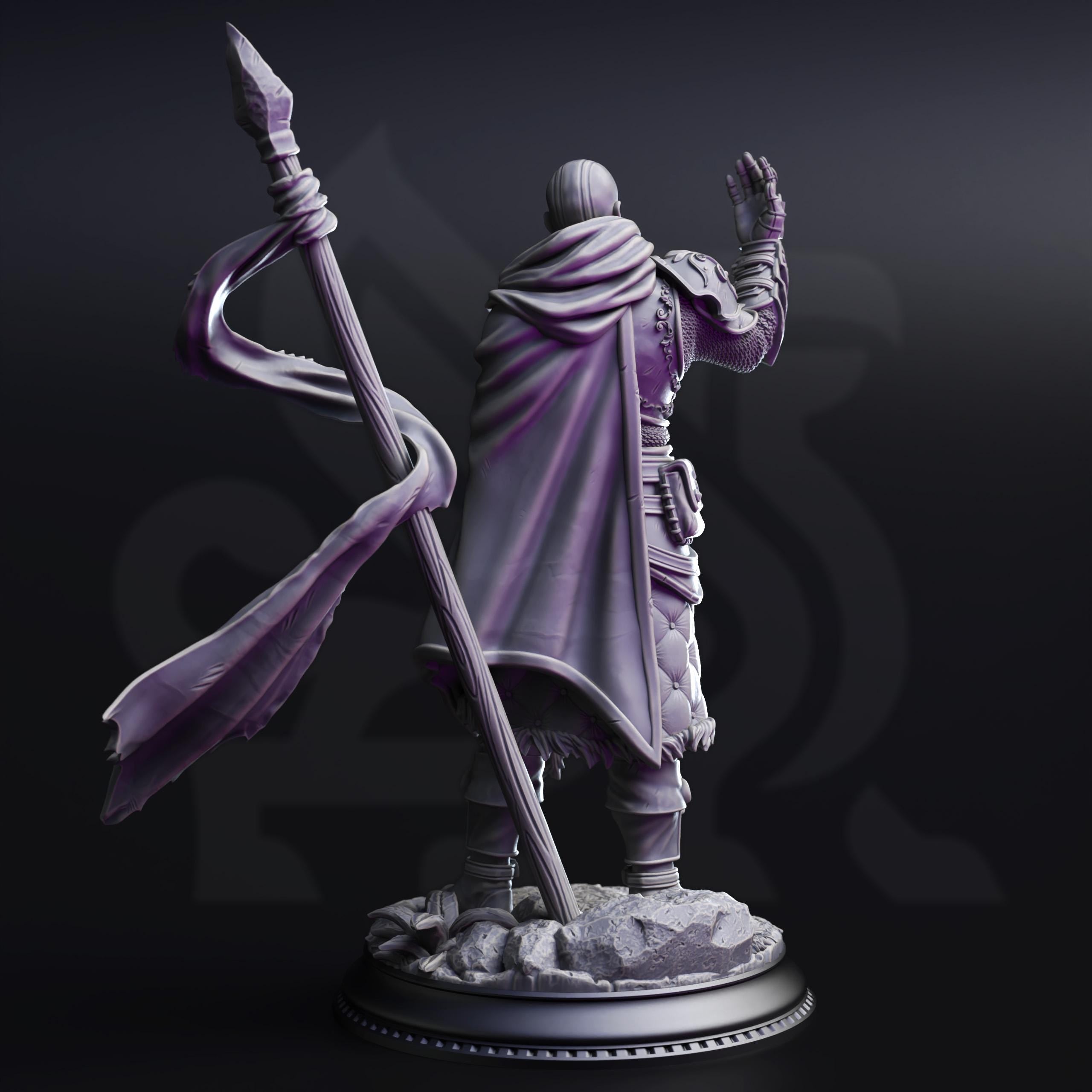 Kaiar the Omniscient | Human Fighter Monk Paladin | 32mm / 28mm / 75mm | Ideal for Tabletop RPGs | Dungeons and Dragons - Dm Stash