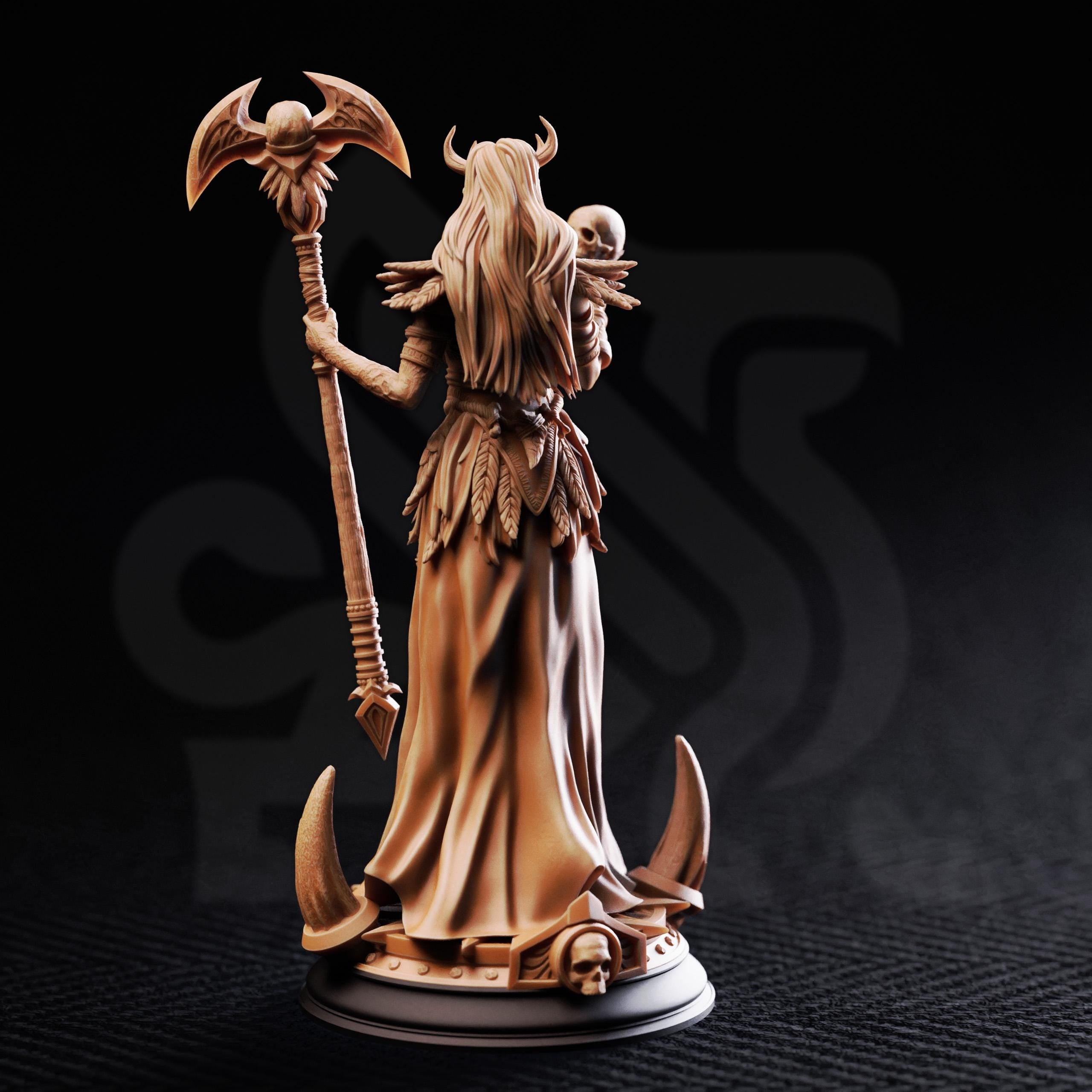Hel Maiden Of Death| Elf Wizard Sorcerer Villian Nordic | 32mm / 28mm / 75mm | Ideal for Tabletop RPGs | Dungeons and Dragons - Dm Stash