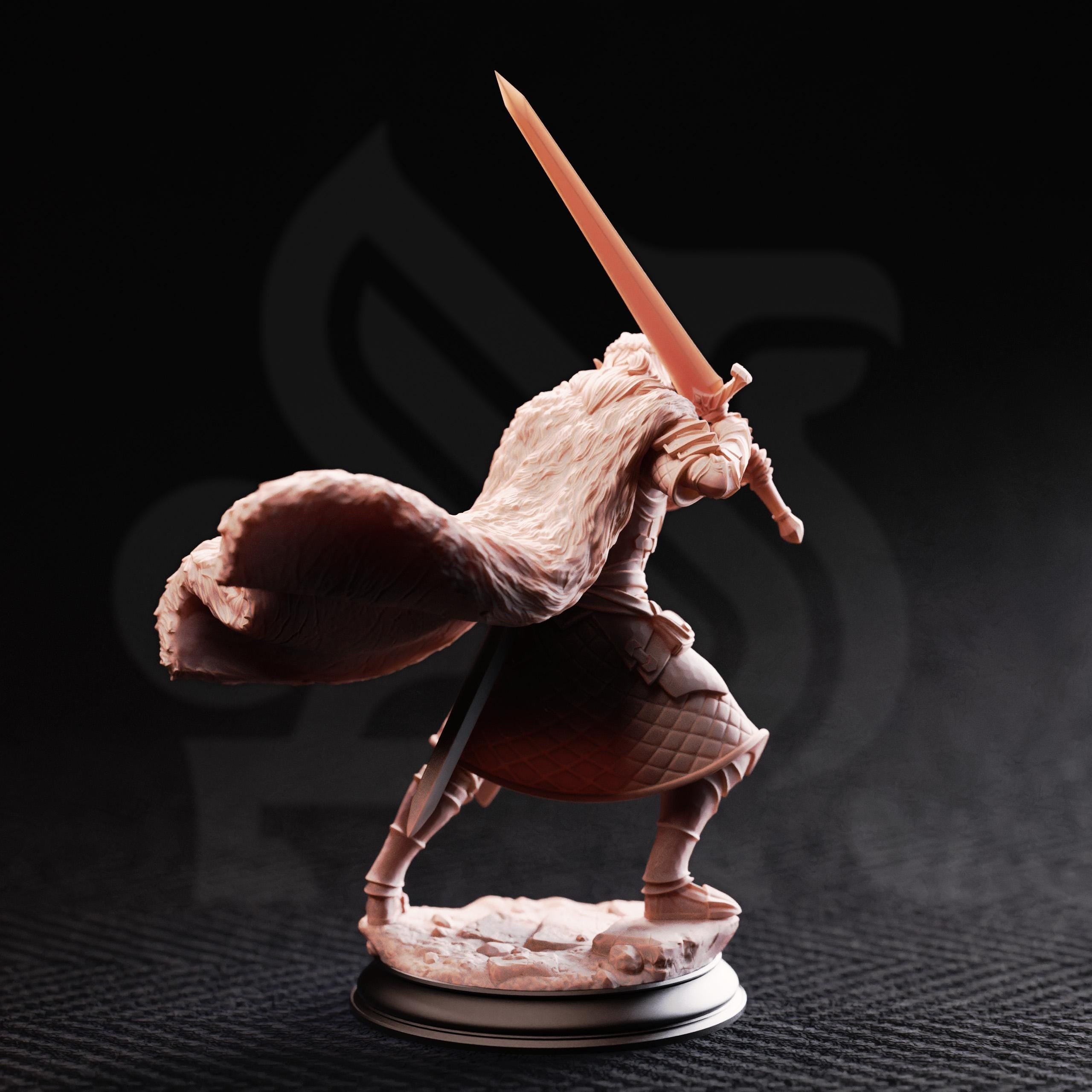 Harias Elf Fighter DND Miniature | 32mm Resin RPG Figure Dungeons and Dragons
