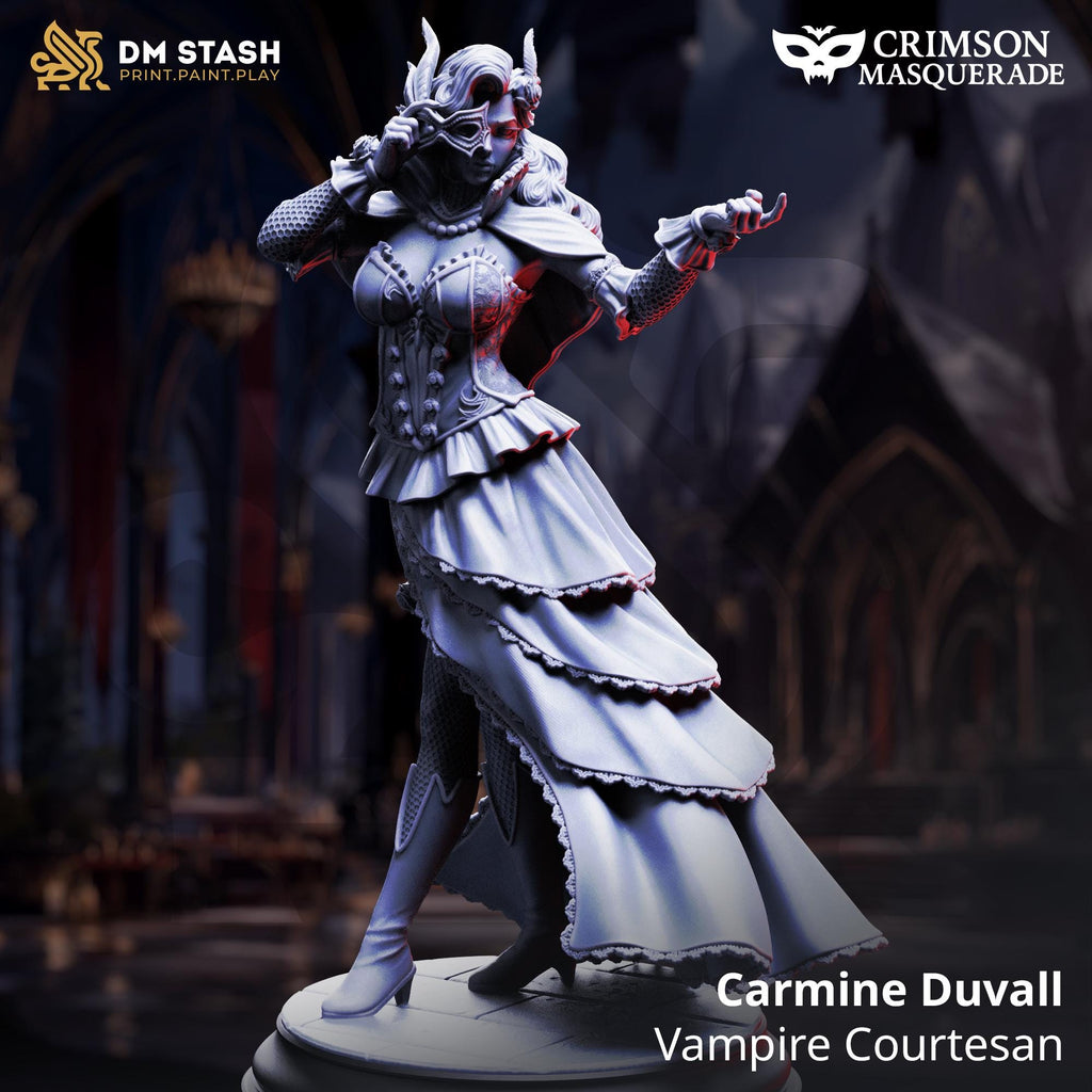 Carmine Duvall | Vampire Courtesan Curse Of Strahd | 32mm / 28mm / 75mm | Ideal for Tabletop RPGs | Dungeons and Dragons - Dm Stash