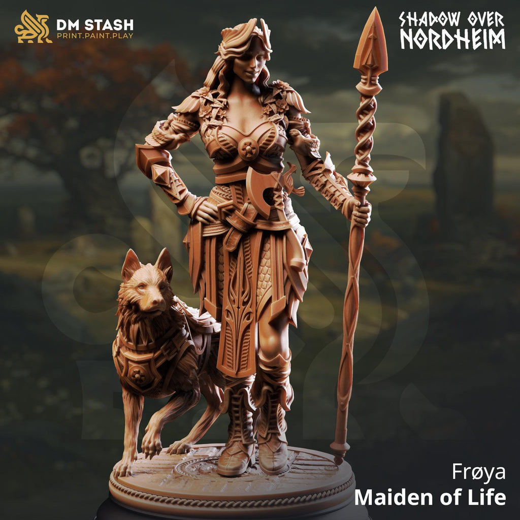 Froya Maiden Of Life | Human Druid Ranger Fighter Cleric | 32mm / 28mm / 75mm | Ideal for Tabletop RPGs | Dungeons and Dragons - Dm Stash