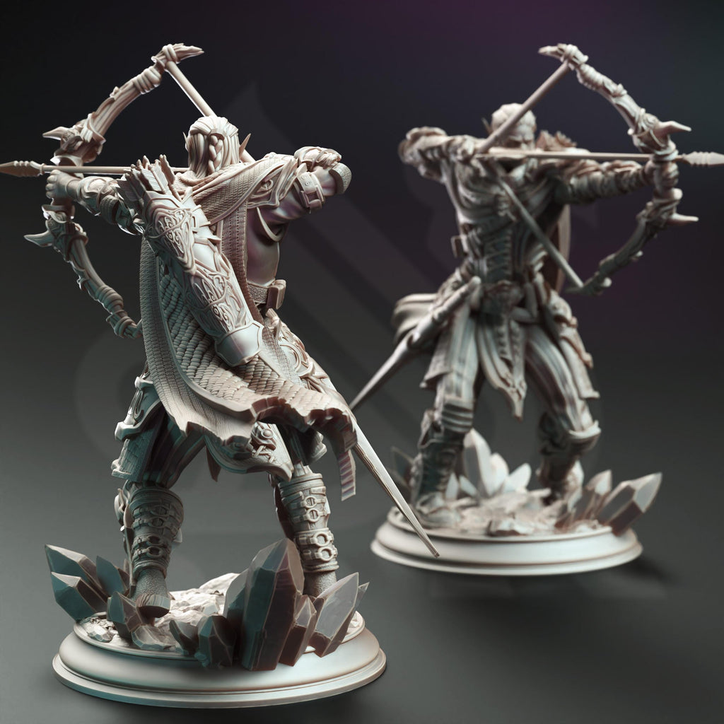 Drow Ranger Miniature DND Miniature | 32mm Resin RPG Figure Dungeons and Dragons