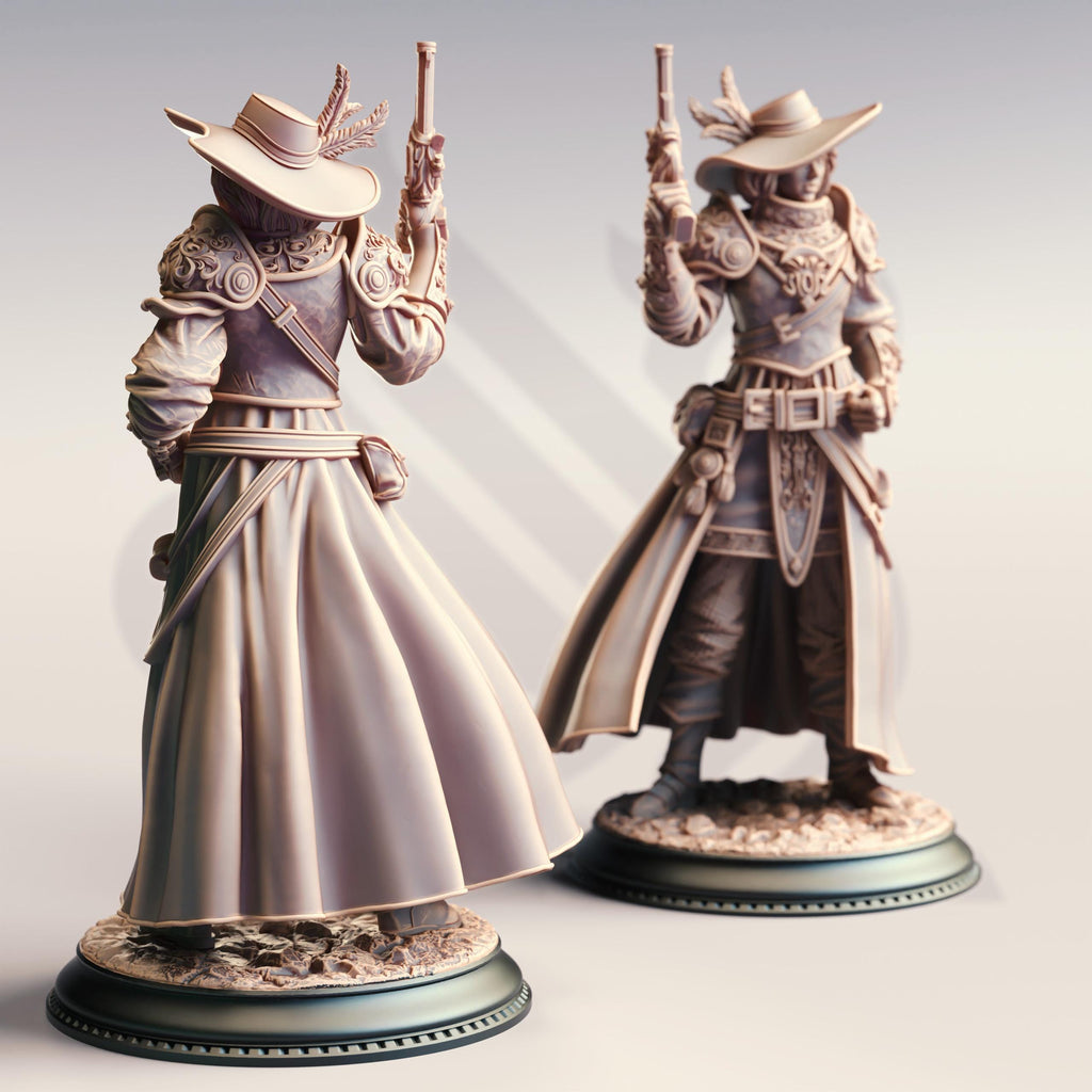Lady Cirilia Of The Reach | Human Gunslinger Ranger | 32mm / 28mm / 75mm | Ideal for Tabletop RPGs | Dungeons and Dragons - Dm Stash